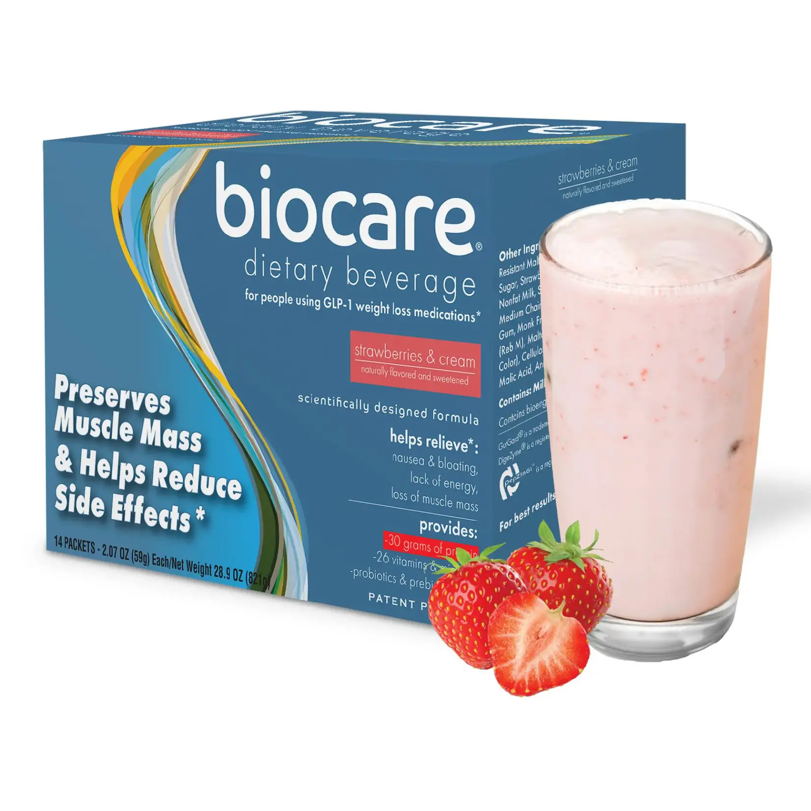 NutriMed Biocare Strawberries & Cream-  Box---14 packs/box