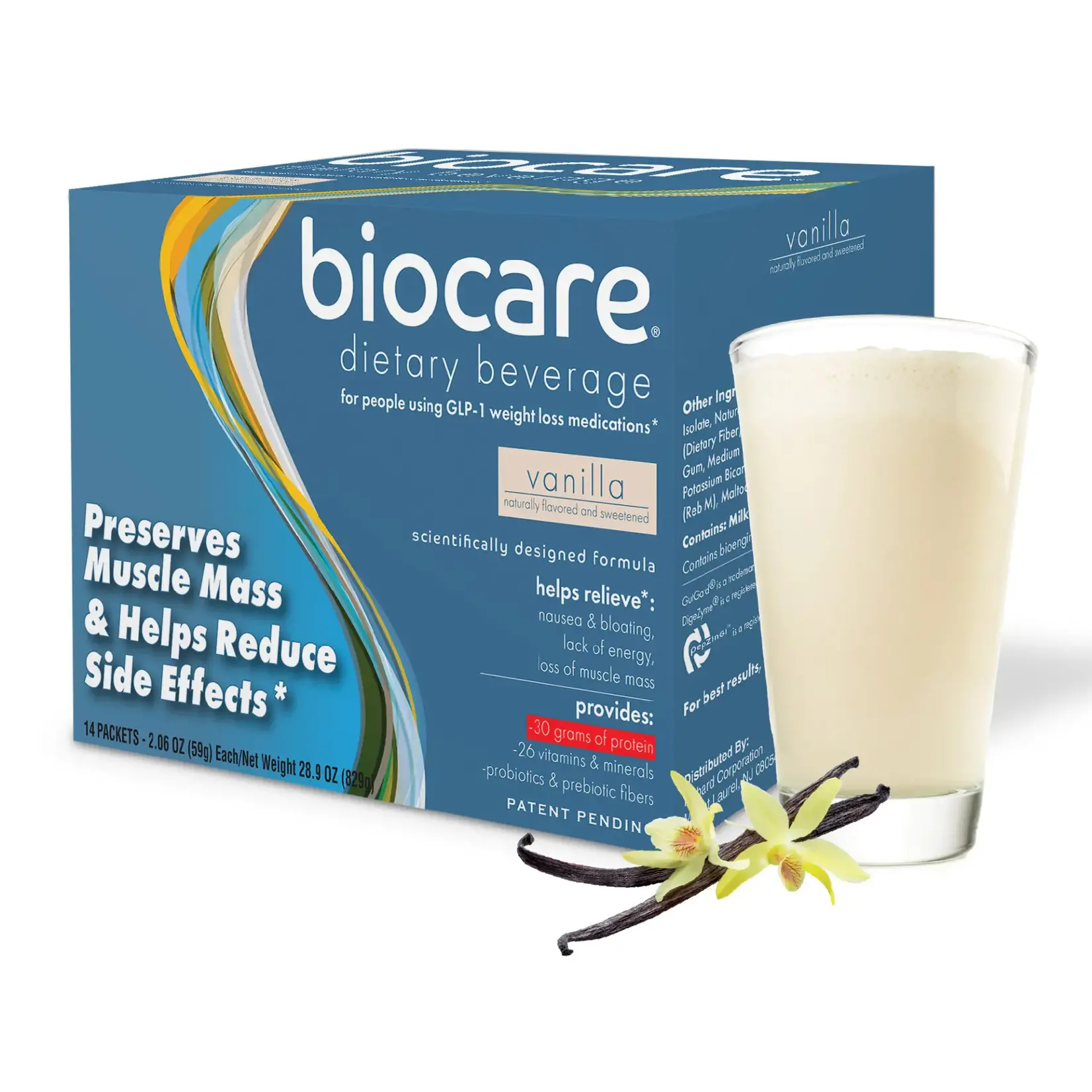 NutriMed Biocare Vanilla-  Box---14 packs/box