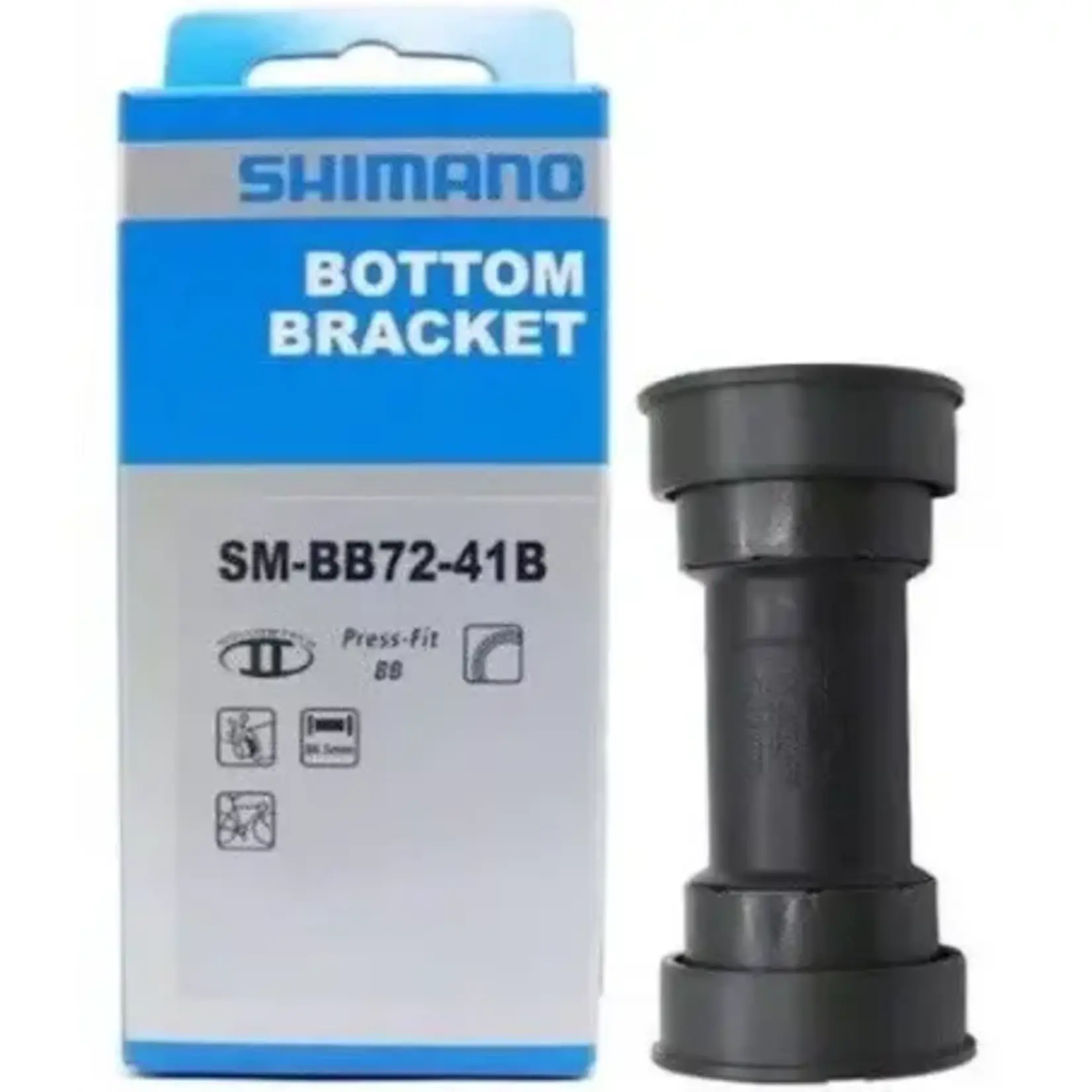 Shimano Shimano, ISMBB7241B, SM-BB72-41B, Press-fit, BB Shell: 86.5mm, Dia.: 41mm, Axle: 24mm, Steel, Grey