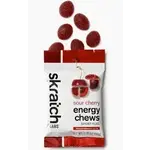 Skratch Labs Energy Chews Sport Fuel, Sour Cherry with Caffeine, 50g, Single Serving