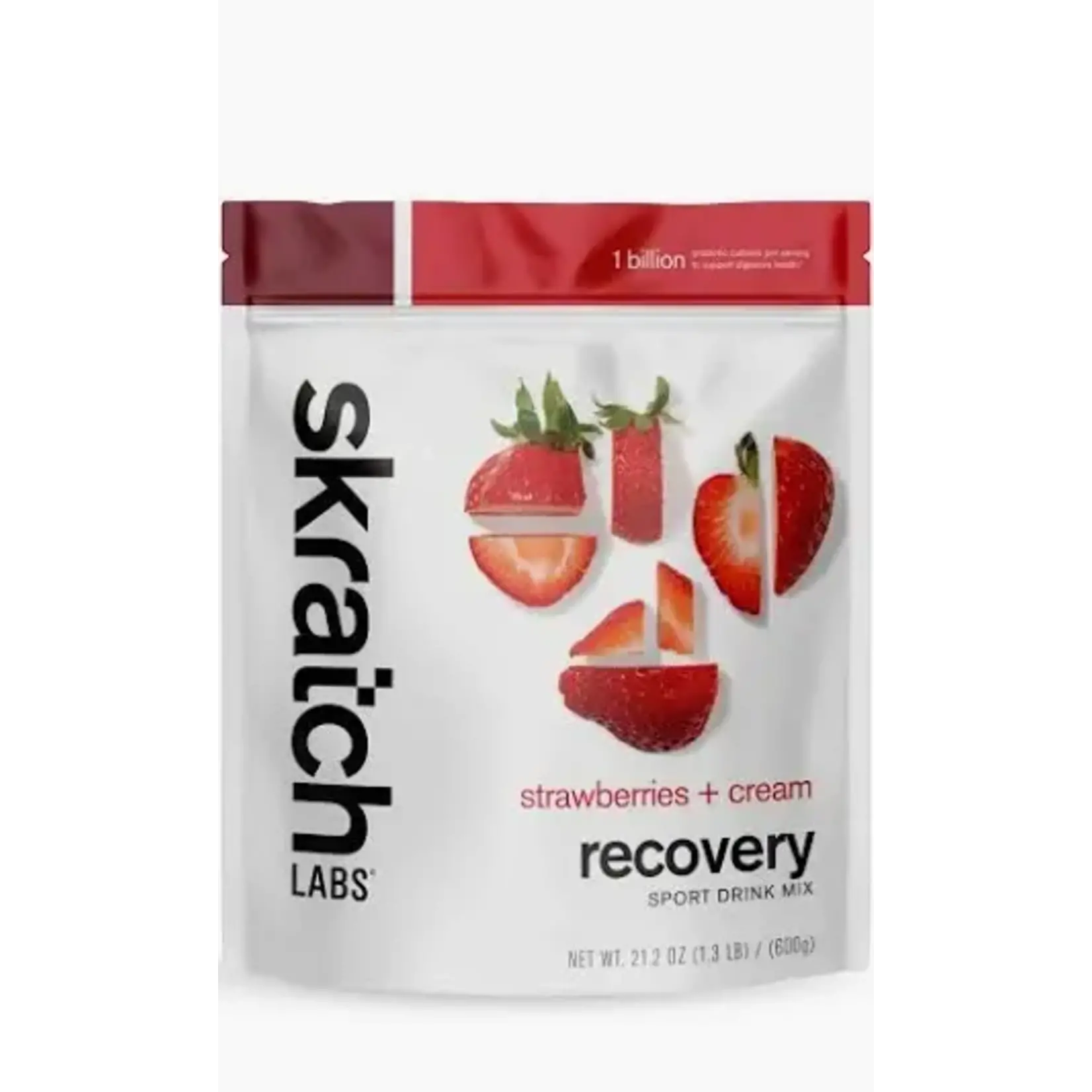 SKRATCH / Mélange de Boisson sportive de Récupération /Fraise+ crème