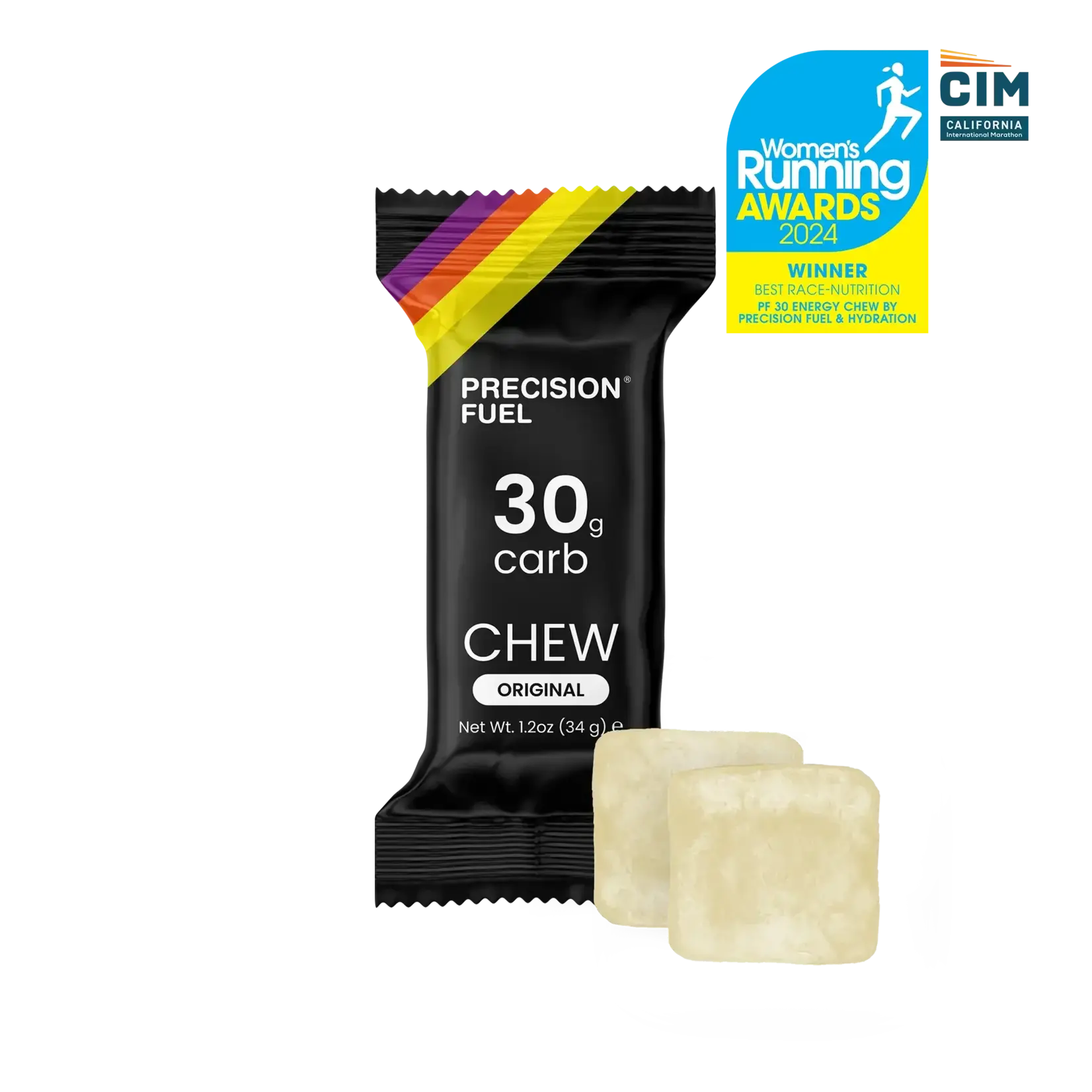 Precision Fuel Precision Fuel Chews 30g Carb Mint & Lemon Individual Chews