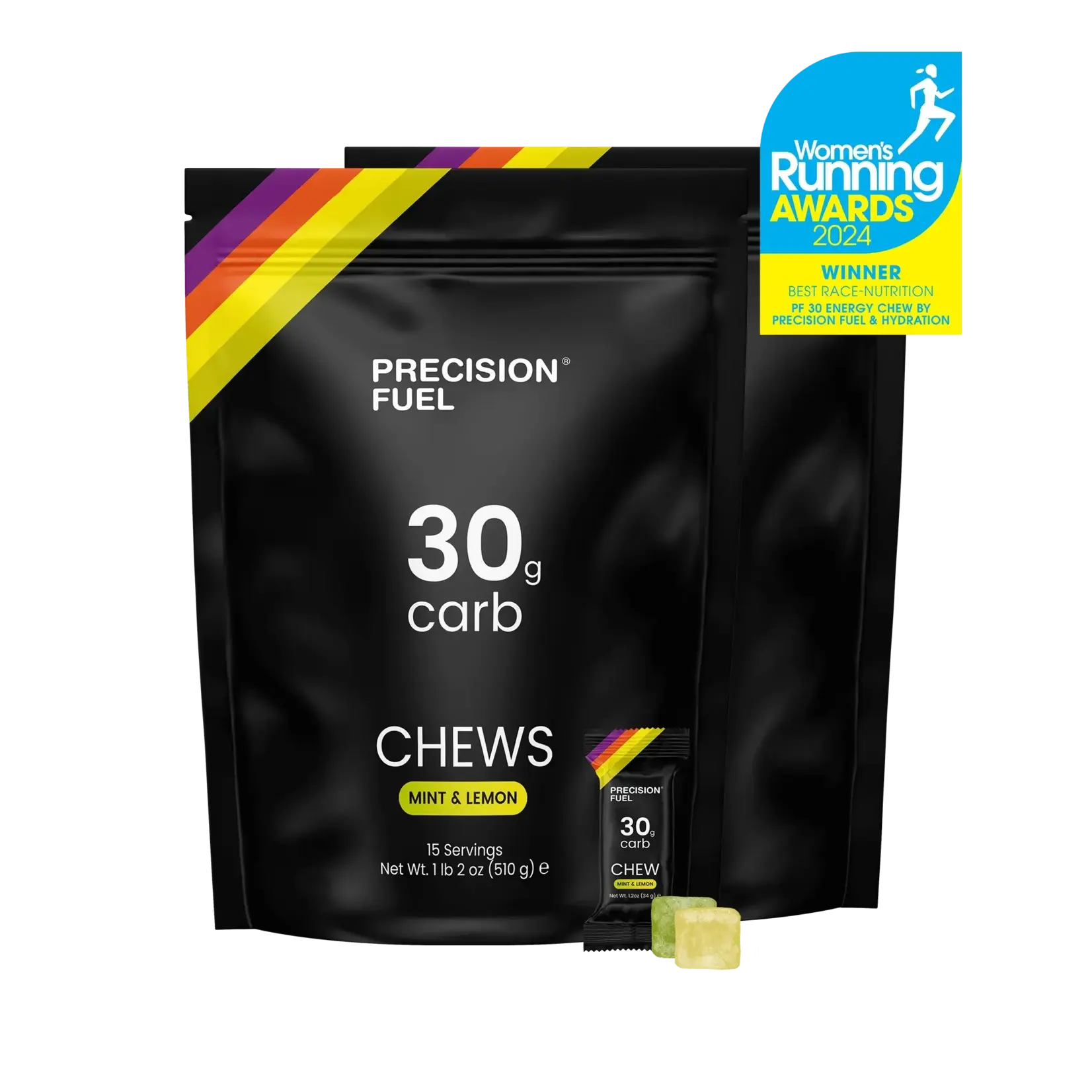 Precision Fuel Precision Fuel 30g Carb Chews Mint & Lemon 15 Servings Bag