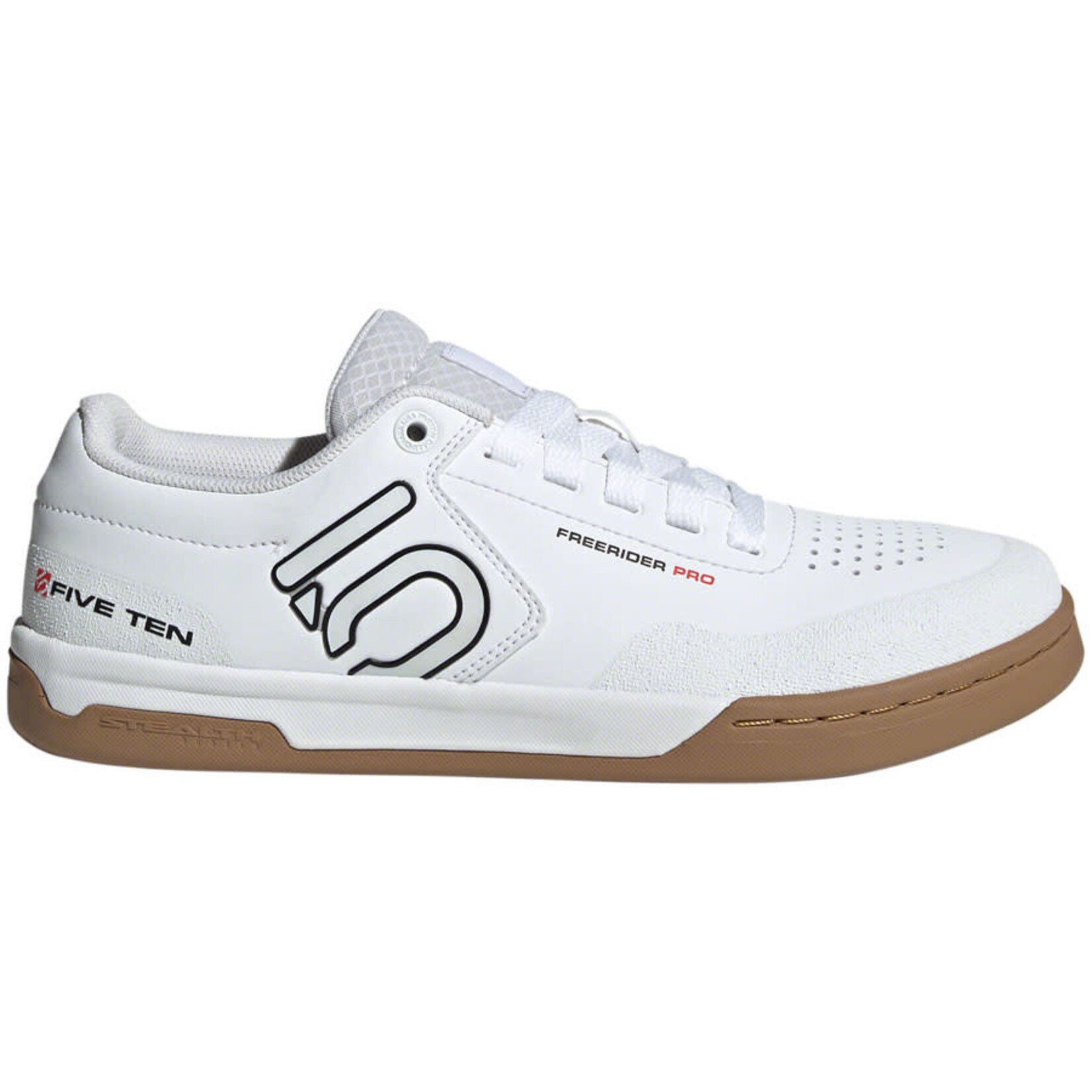 Five Ten Five Ten Freerider Pro Flat Shoes - Men's, FTWR White/Core Black/Red, 7.5
