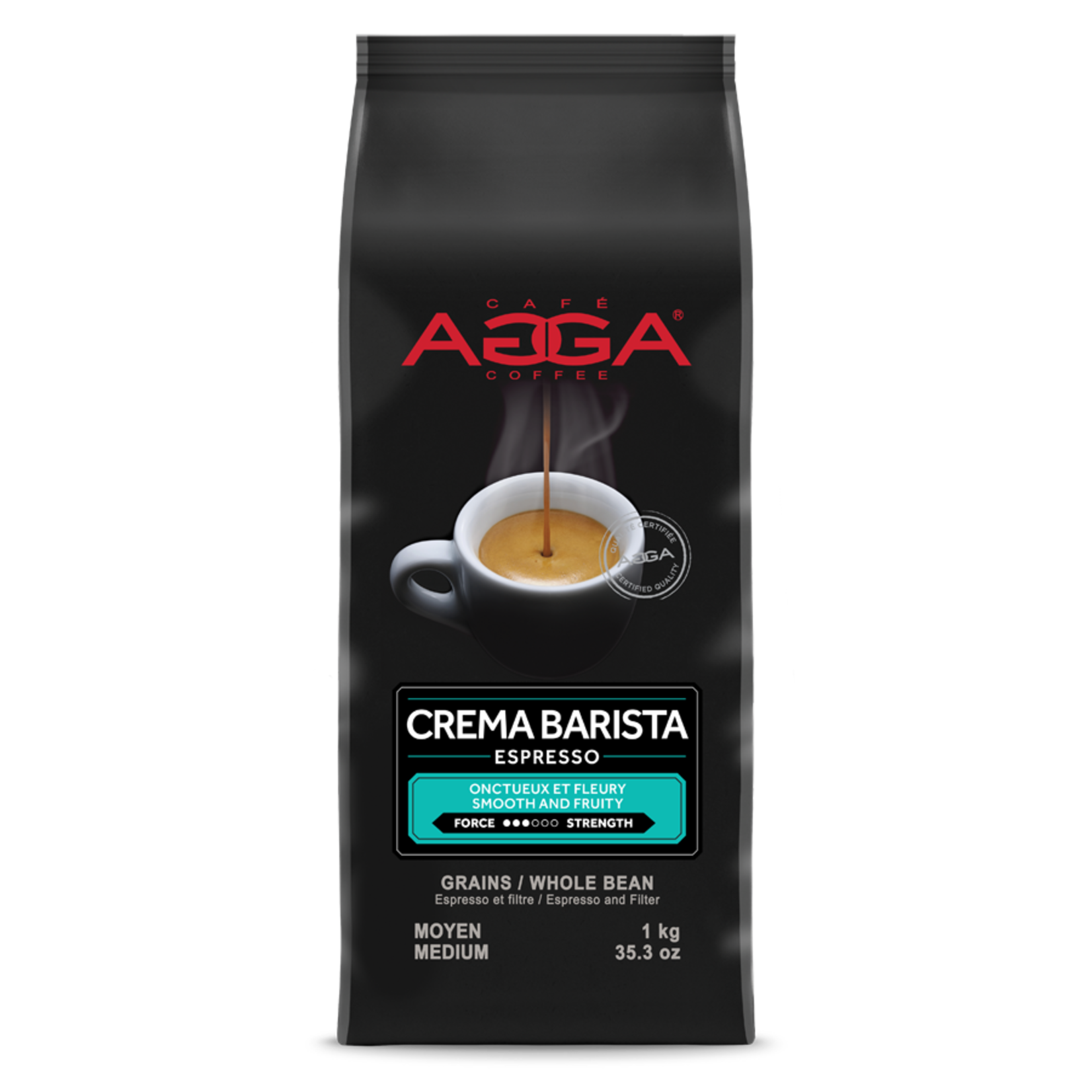 AGGA CB510000G03 - AGGA CAFE CREMA BARISTA GRAINS 1KG