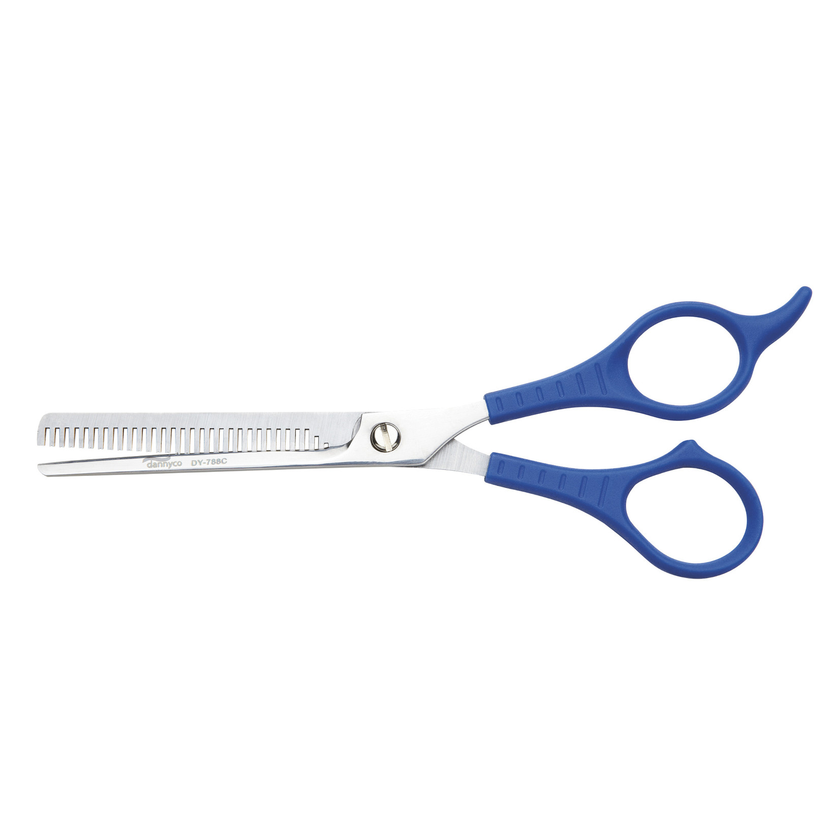 DANNYCO DY-788C - CISEAU A AMINCIR AVEC POIGNEE MOULEE 30 DENTS 5¾po BLEUE DANNYCO
