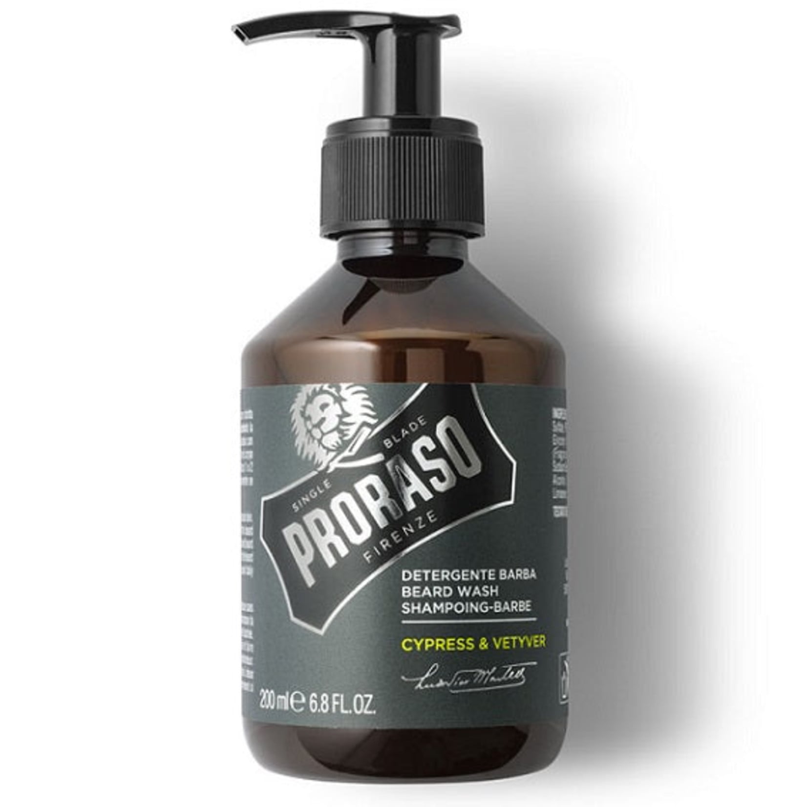 PRORASO P752 - SHAMPOING A BARBE CYPRESS ET VETYVER 200ml PRORASO