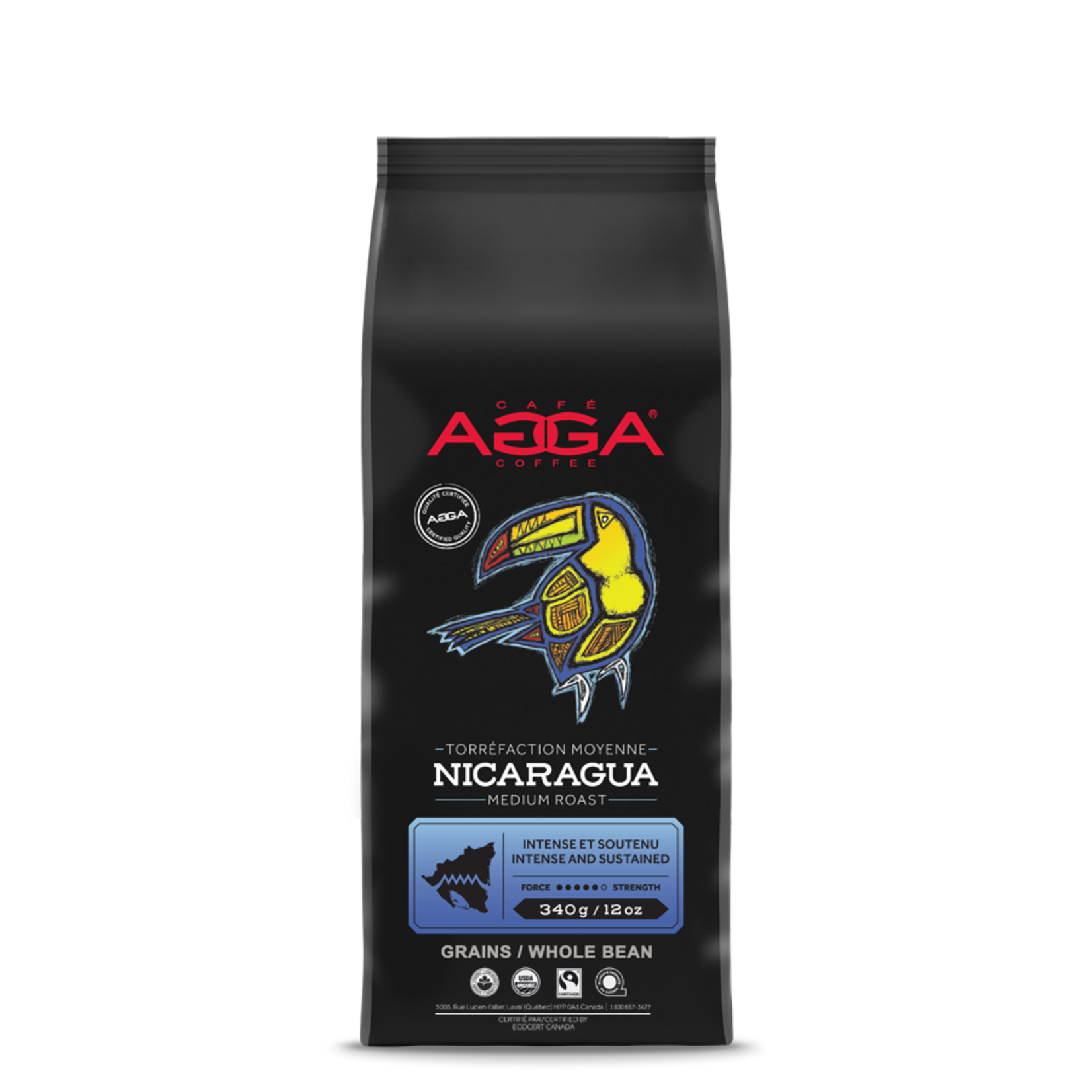 AGGA NI834000G04 - AGGA CAFE NICARAGUA BIO GRAINS 340G