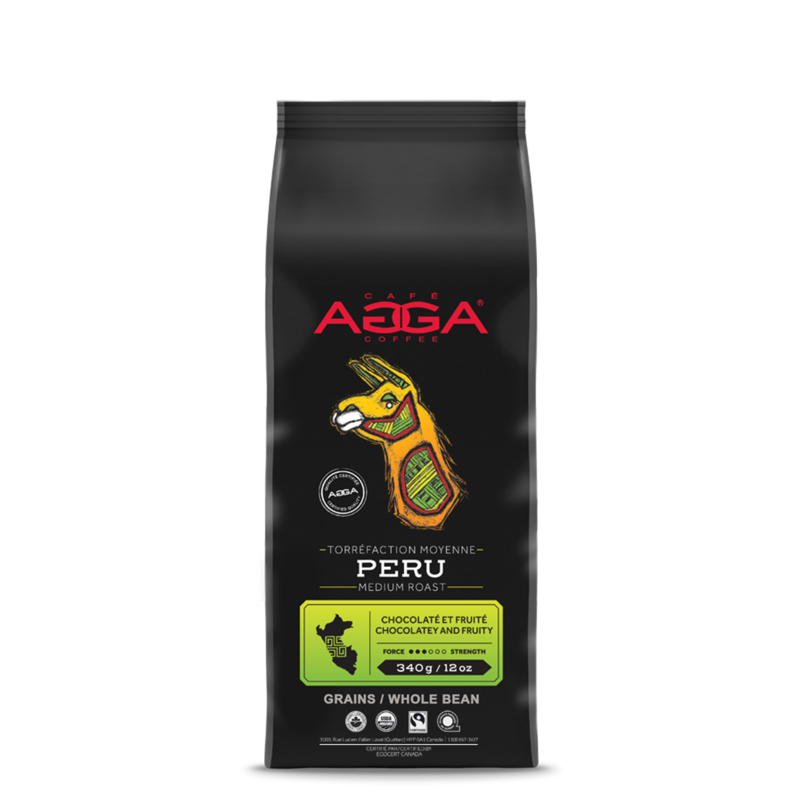 AGGA PC834000G03 - AGGA CAFE PEROU BIO GRAINS 340G