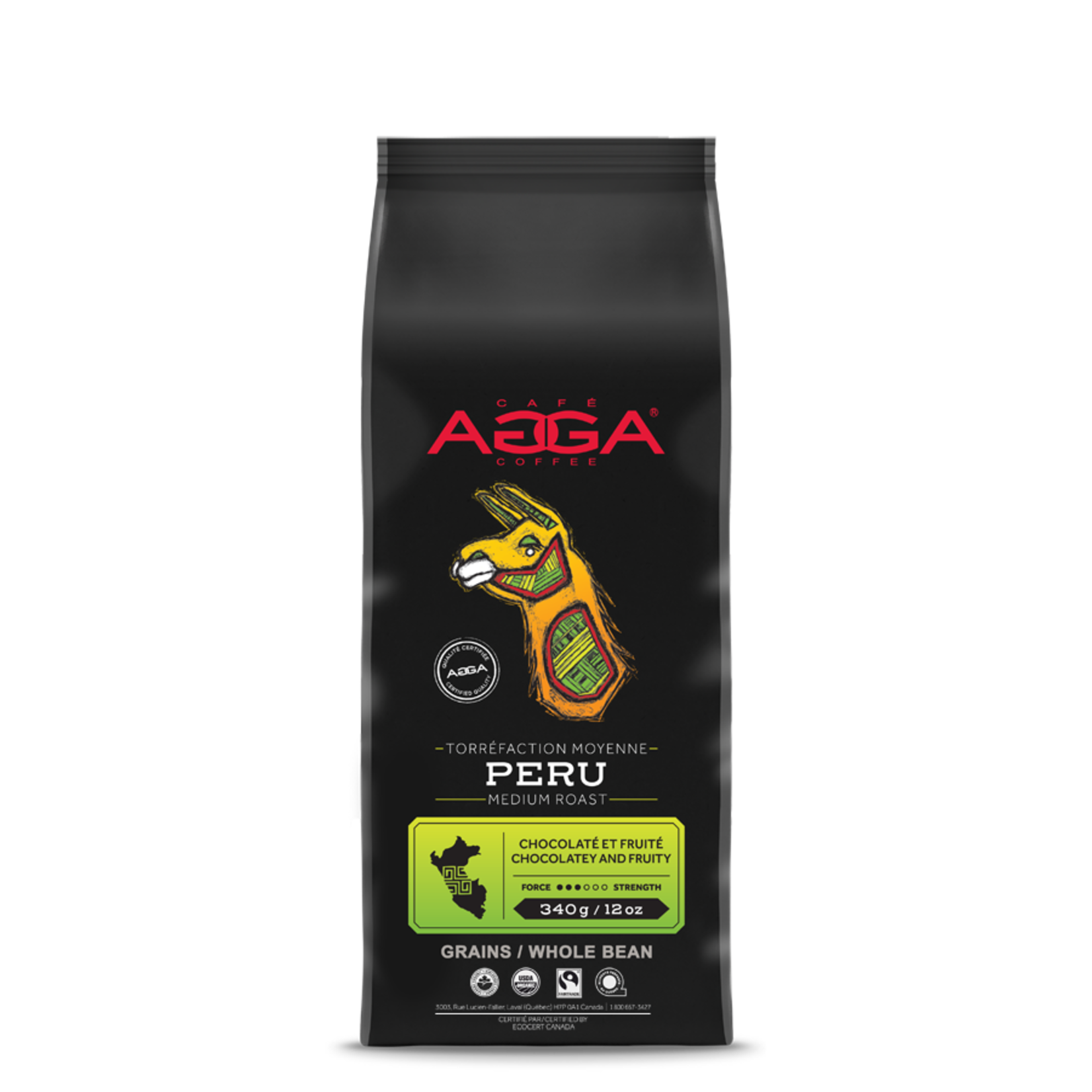 AGGA PC834000G03 - AGGA CAFE PERU BIO GRAINS 340G