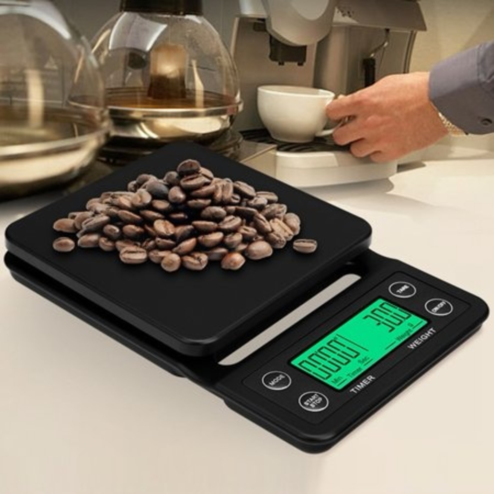 Balance à Café numérique de précision avec fonction minuterie - 0,1 g - 3  kg - balance