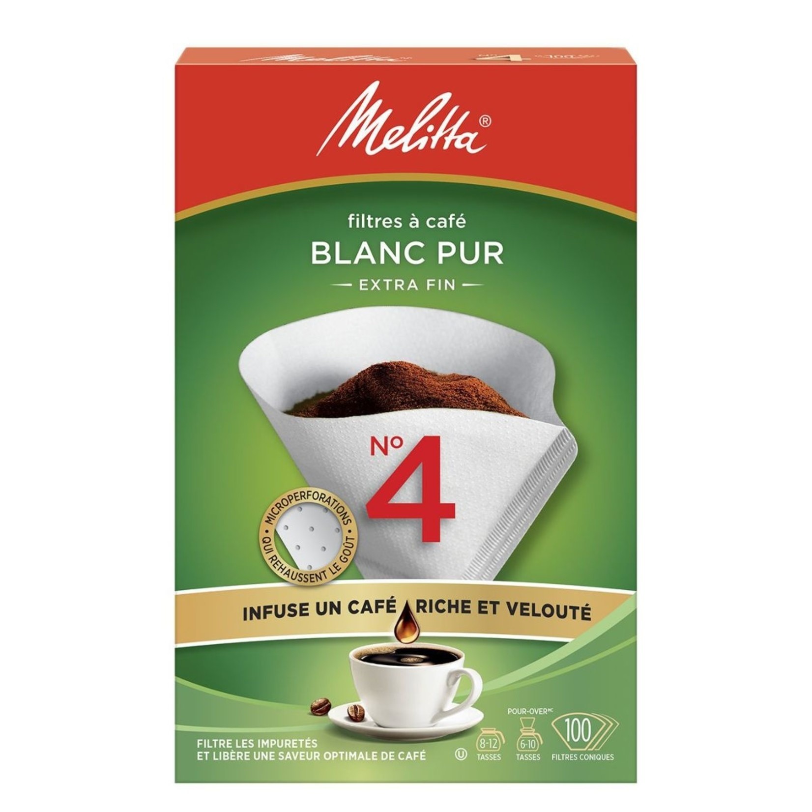 MELITTA 62454 - FILTRE CONE #4 (40) BLANC MELITTA