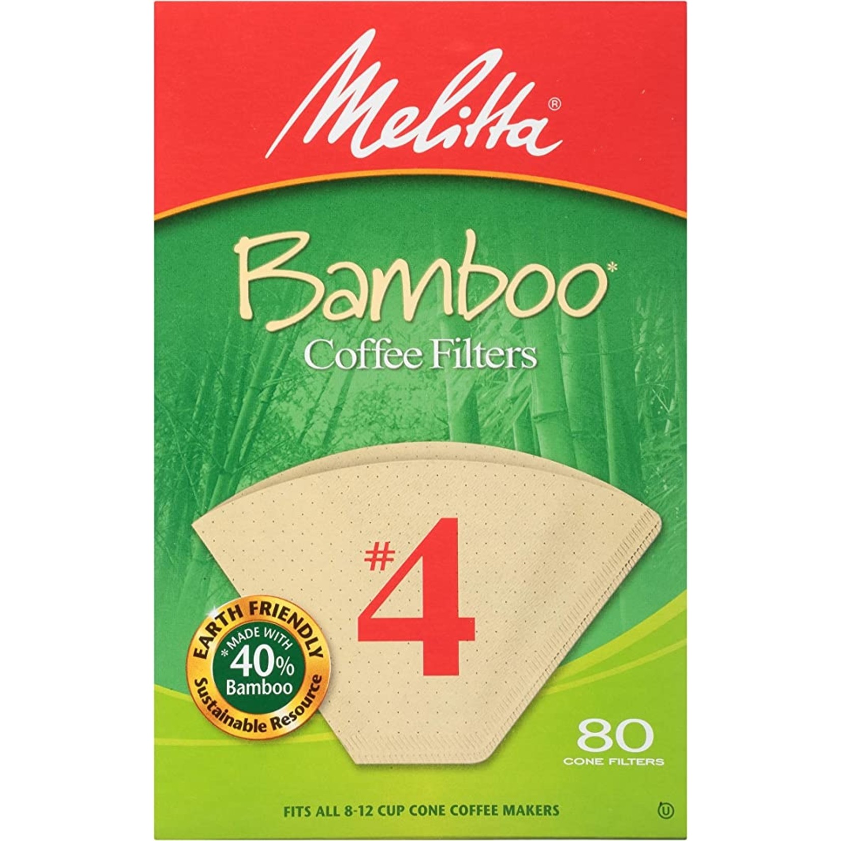 MELITTA 62500 - FILTRE CONE #4 BAMBOU (80) MELITTA