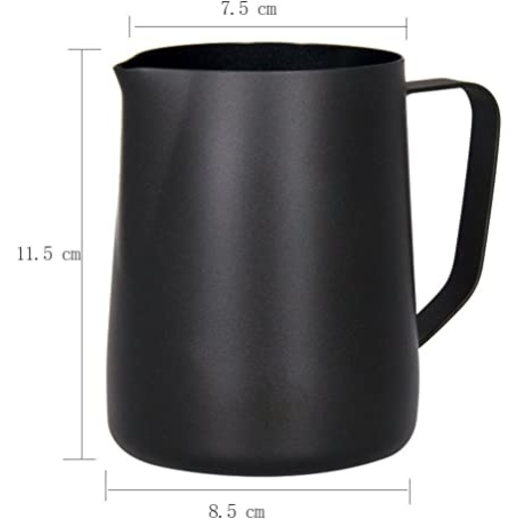 BELLUCCI MC-006 BSS - PICHET A LAIT EN ACIER INOXYDABLE ET NOIR 600ml BELLUCCI