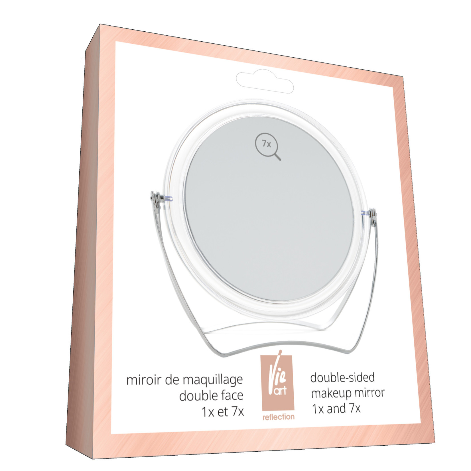 VIE ART 506024 - MIROIR DE COMPTOIR REVERSIBLE 1X ET 7X VIE ART