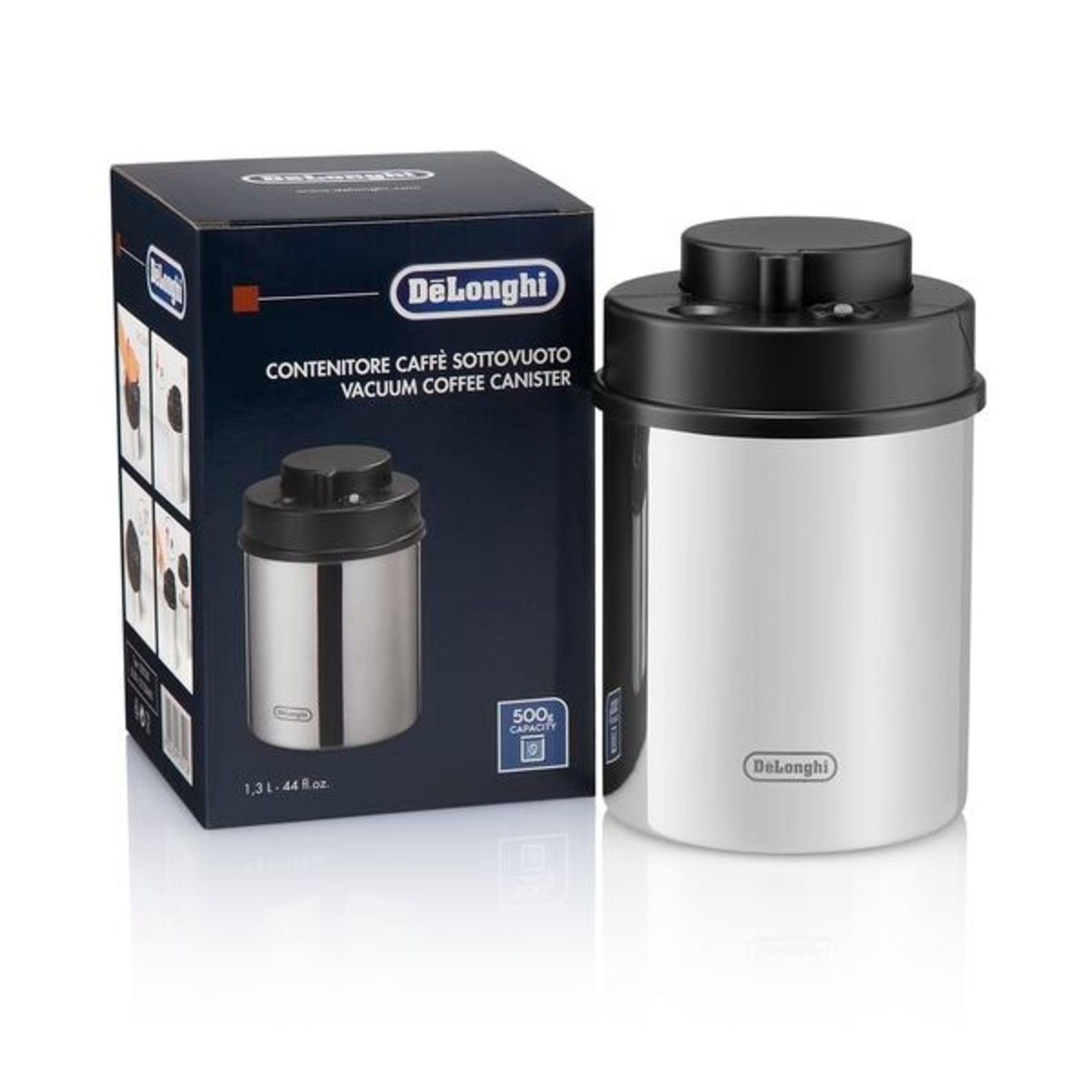 DELONGHI DLSC063 - BOITE A CAFE SOUS-VIDE EN ACIER INOXYDABLE 500g DELONGHI