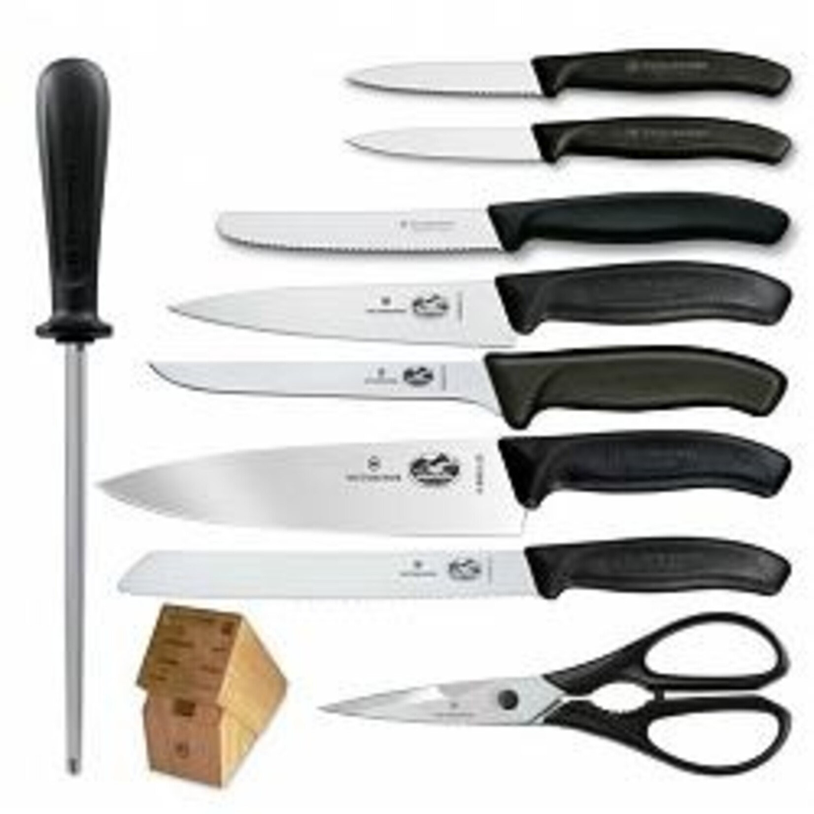 VICTORINOX 6.7603-X5 - ENSEMBLE DE 10 PIECES AVEC BLOC VICTORINOX