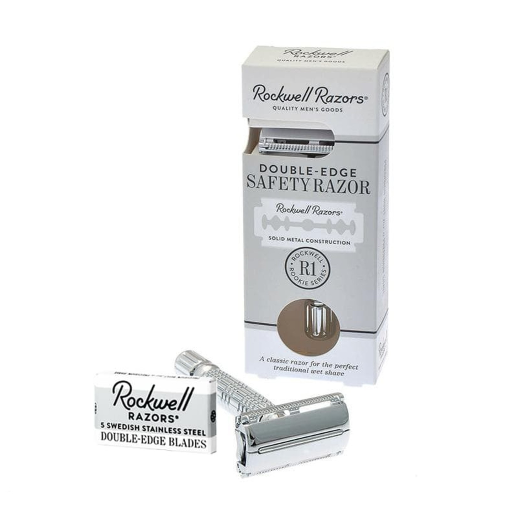 ROCKWELL RAZORS RR-960958 - RASOIR DE SURETE PAPILLON R1 CHROME BLANC ROCKWELL RAZORS