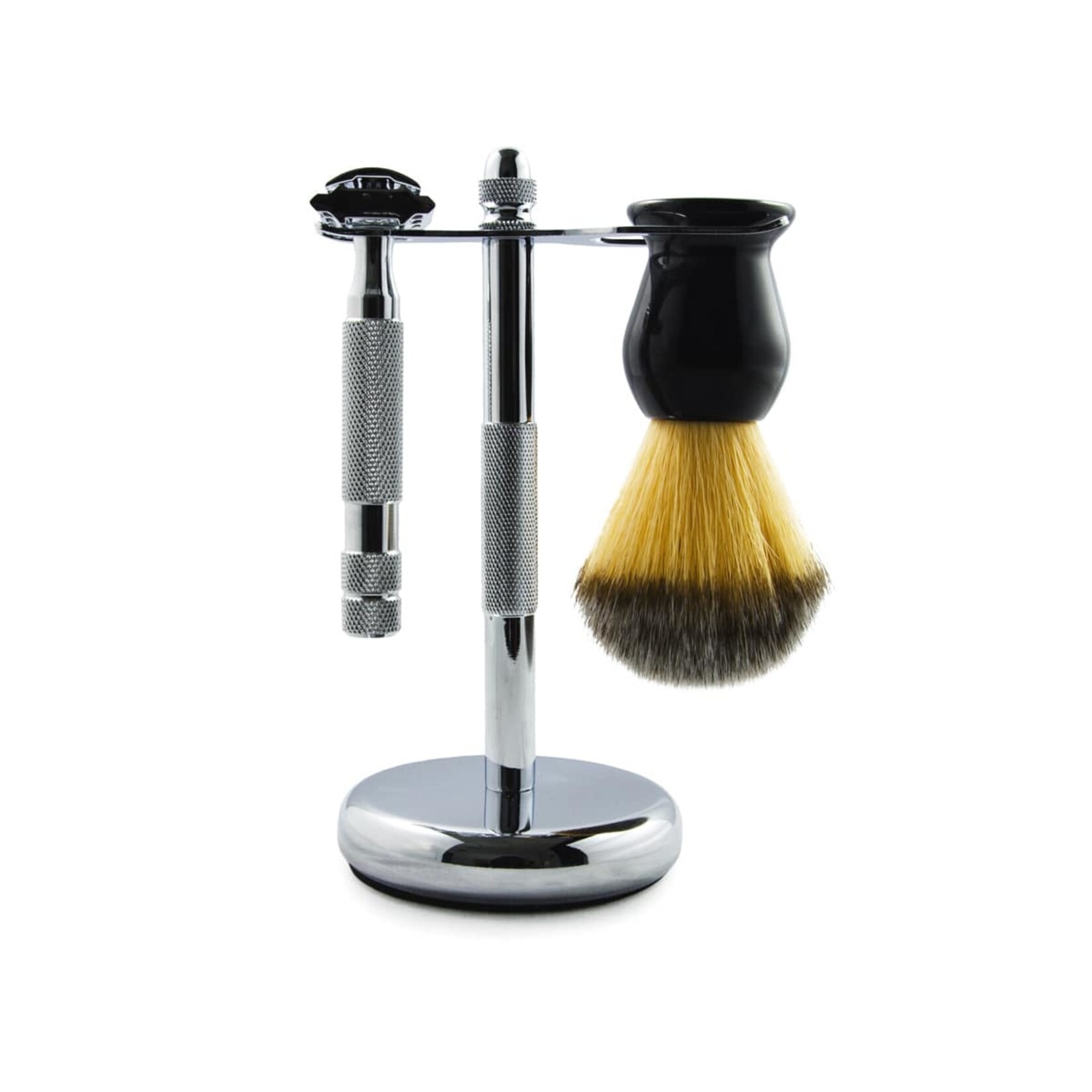 ROCKWELL RAZORS RR-3PIECE - ENSEMBLE DE RASOIR DE SURETE 2C, BLAIREAU ET SUPPORT ROCKWELL RAZORS
