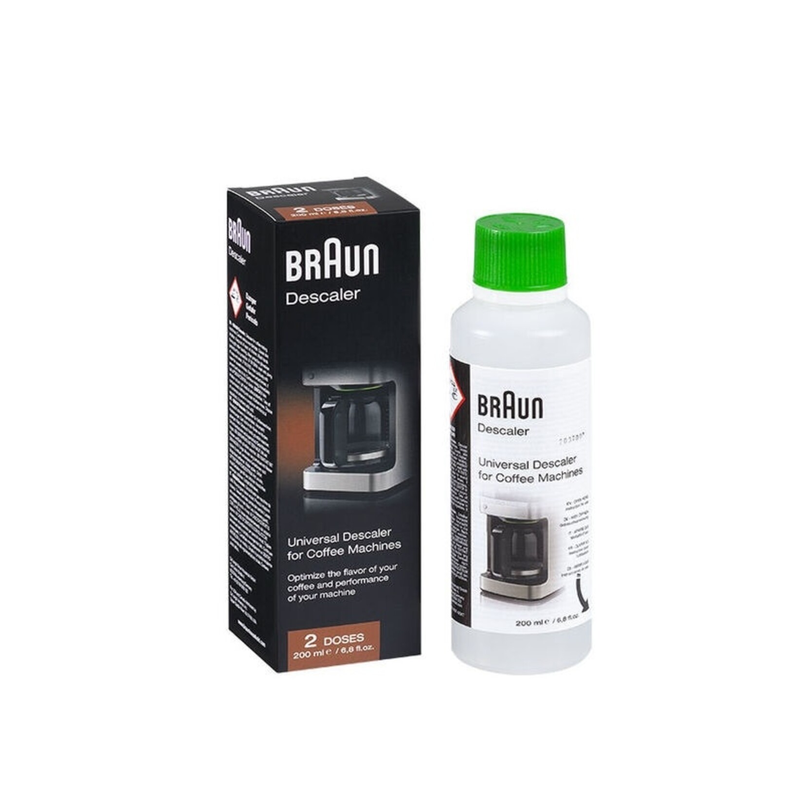 BRAUN BRSC013  -  SOLUTION DETARTRANTE POUR CAFETIERE 200ML ( 2 DOSES) BRAUN
