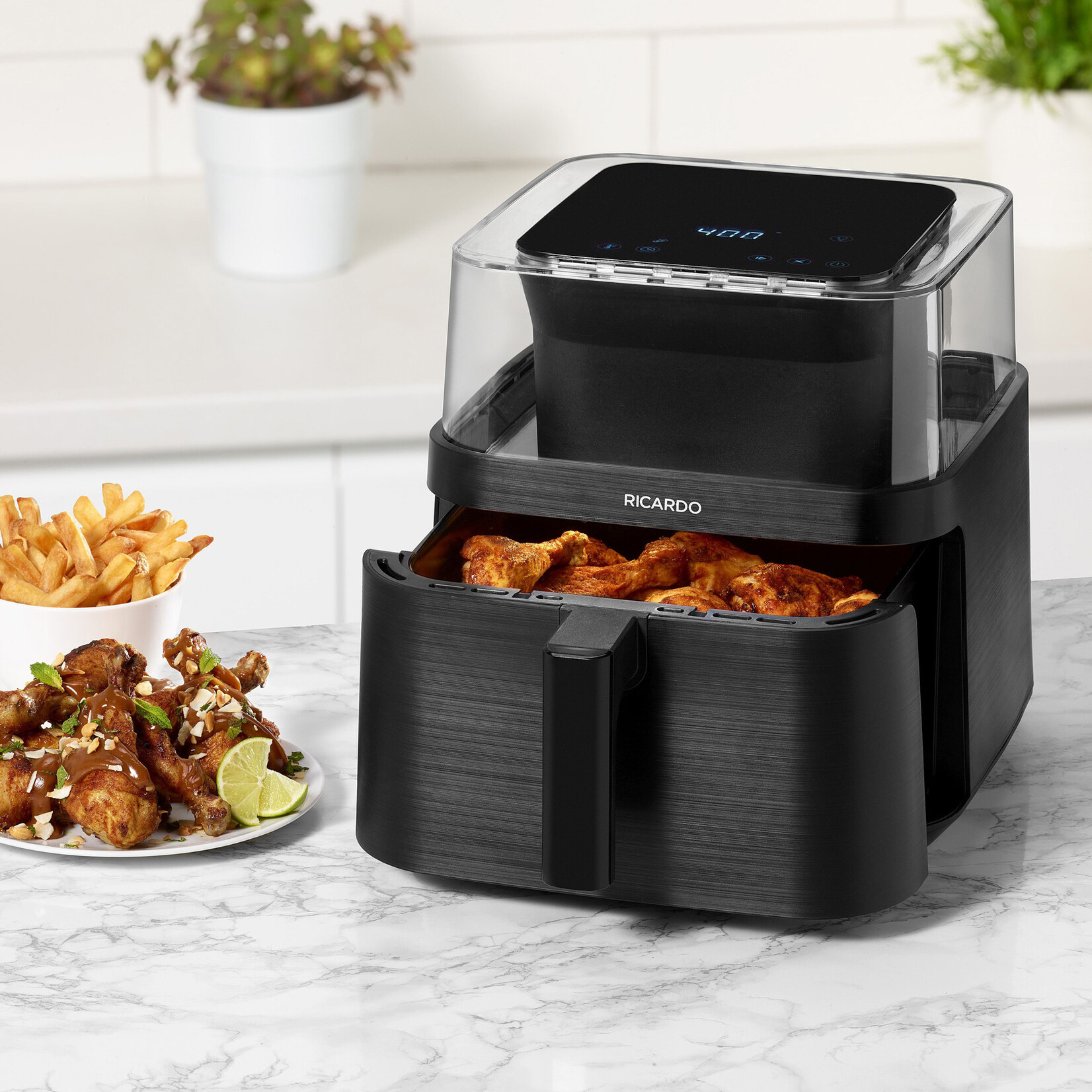 RICARDO 63453  -  FRITEUSE A AIR CHAUD 7.2L AVEC ECRAN DIGITAL RICARDO