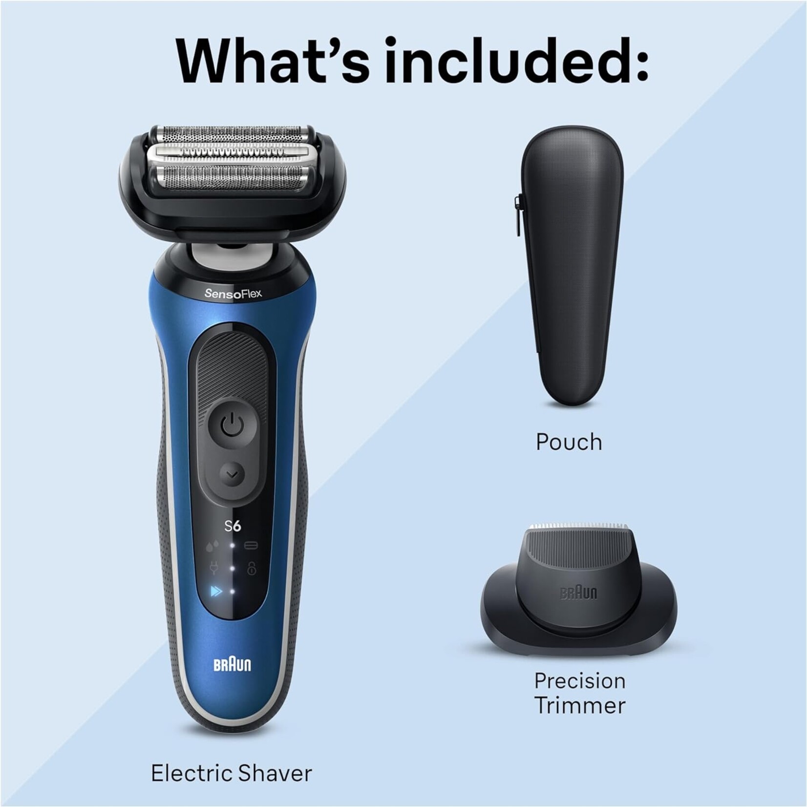 BRAUN 6120S - BRAUN RASOIR SERIES 6 BLEU