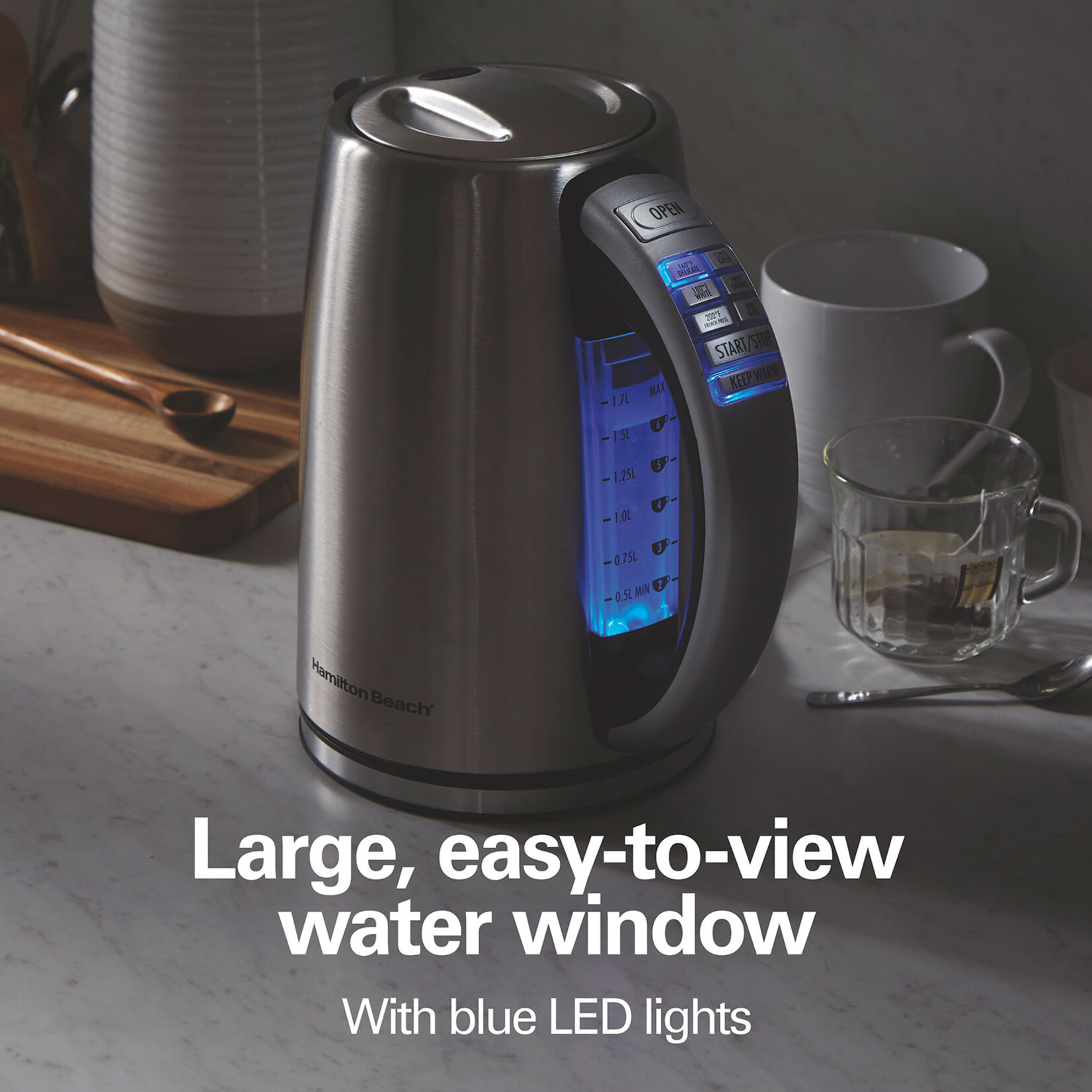 HAMILTON BEACH 41020C - BOUILLOIRE AJUSTABLE EM ACIER INOXYDABLE 1.7L HAMILTON BEACH