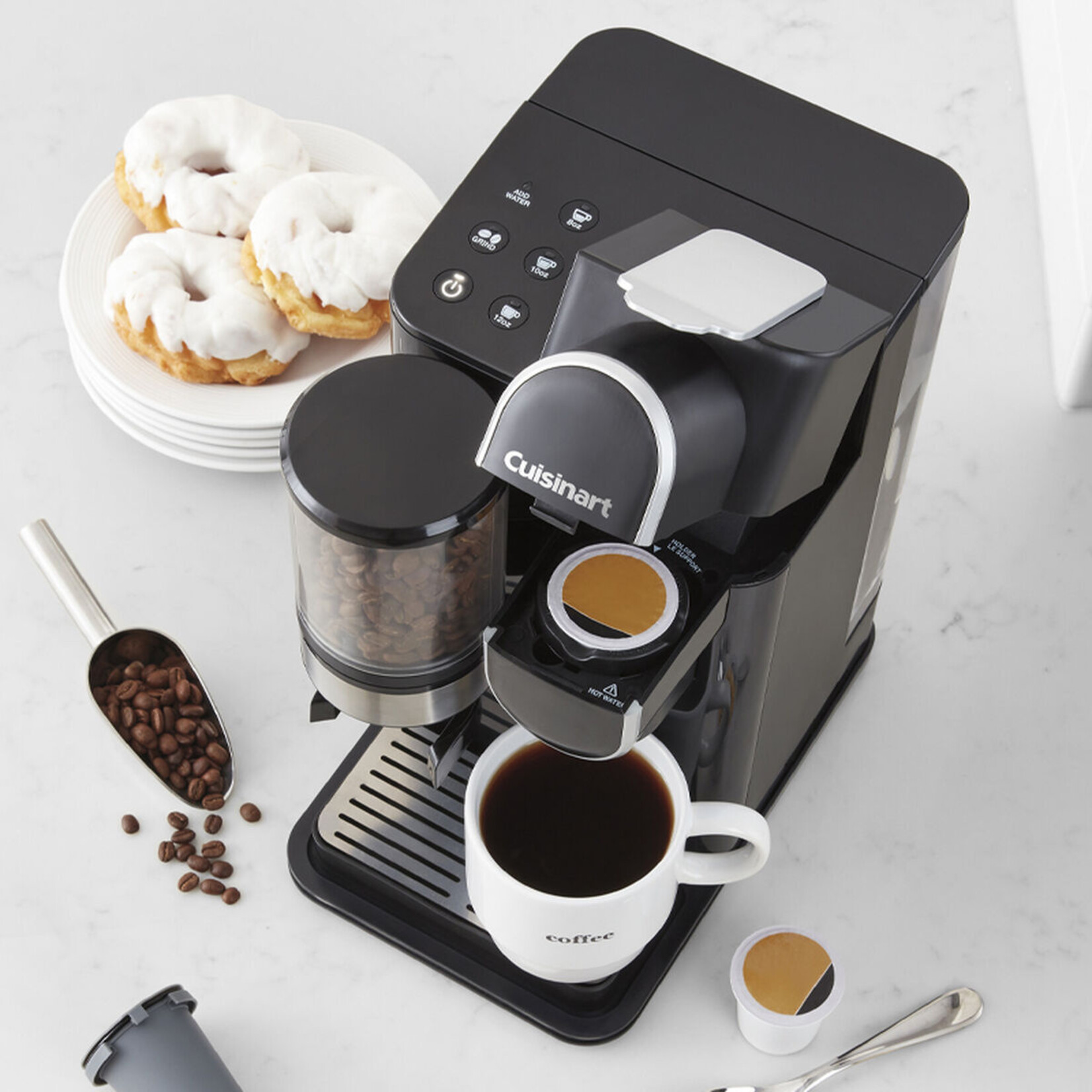 CUISINART DGB-2C - CAFETIERE A CAPSULE ET A MOULIN CONIQUE NOIRE CUISINART