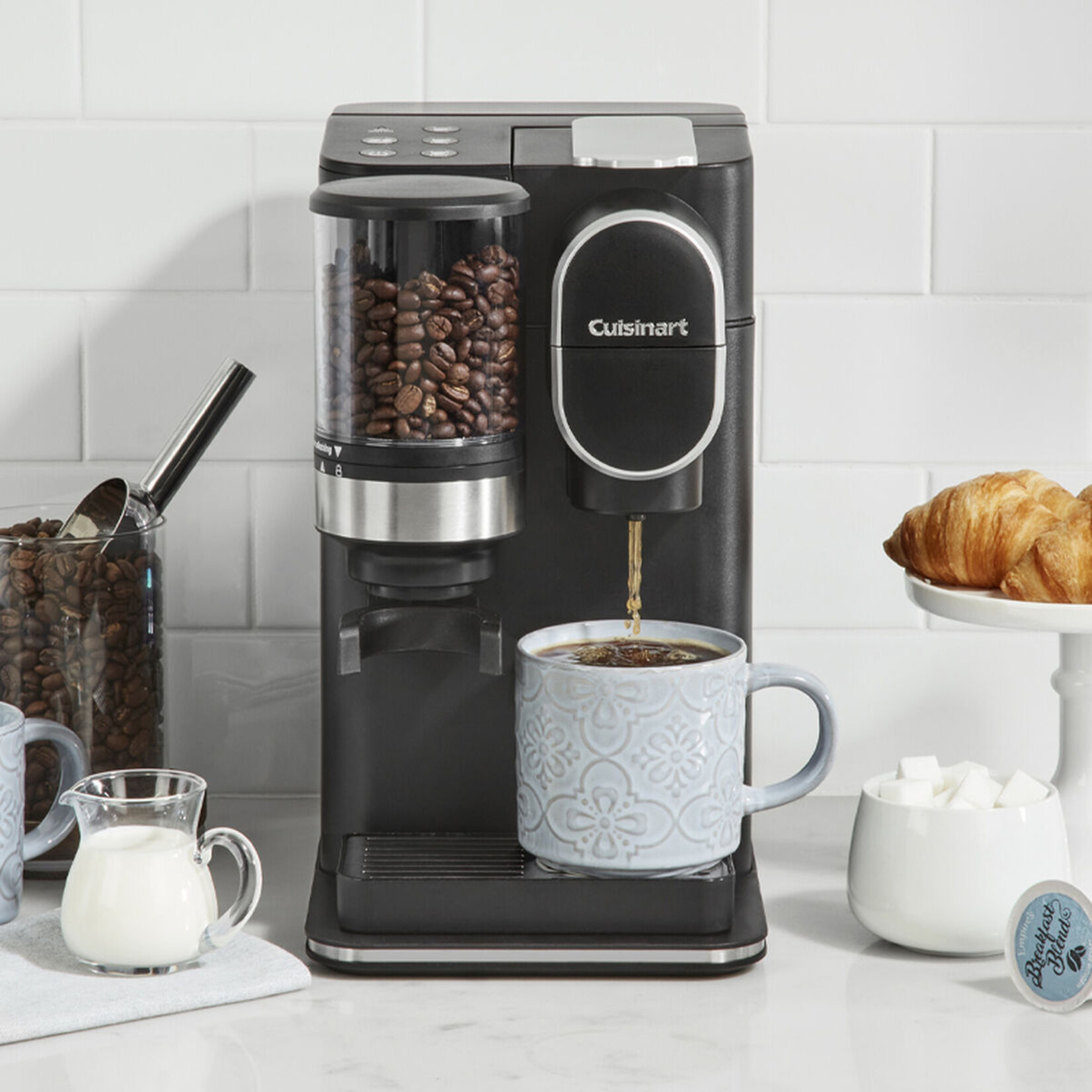 CUISINART DGB-2C - CAFETIERE A CAPSULE ET A MOULIN CONIQUE NOIRE CUISINART