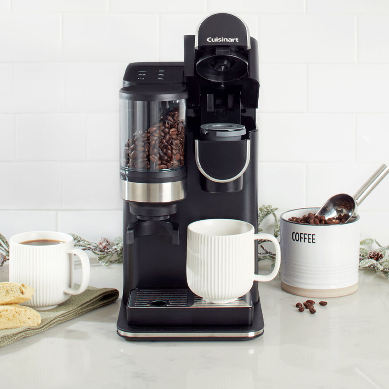 CUISINART DGB-2C - CAFETIERE A CAPSULE ET A MOULIN CONIQUE NOIRE CUISINART