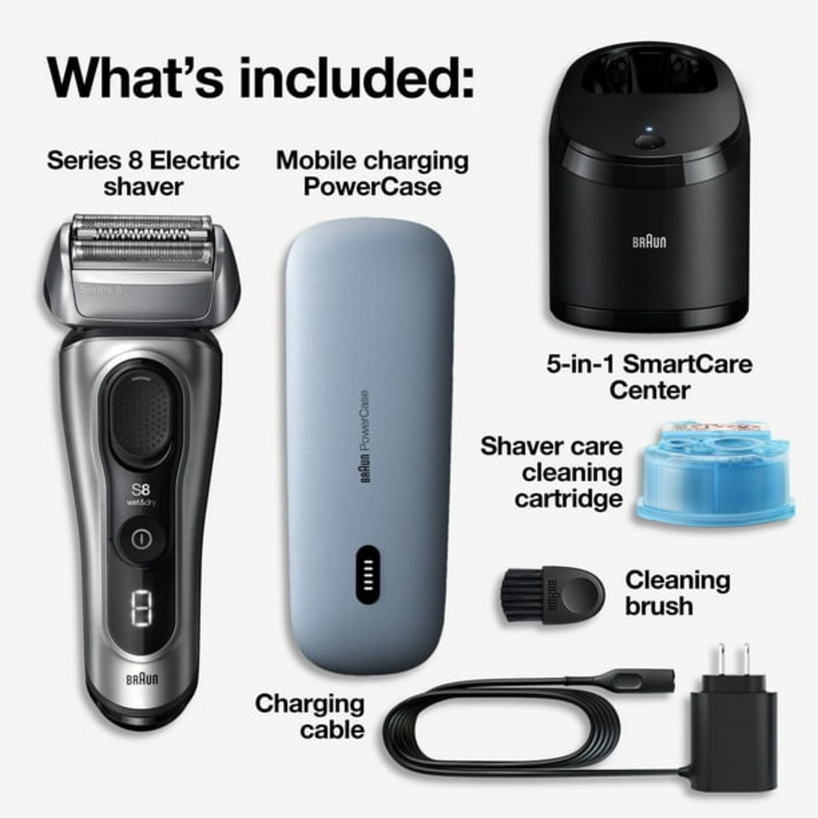 BRAUN RASOIR SERIES 8 SMART CARE + POWERCASE