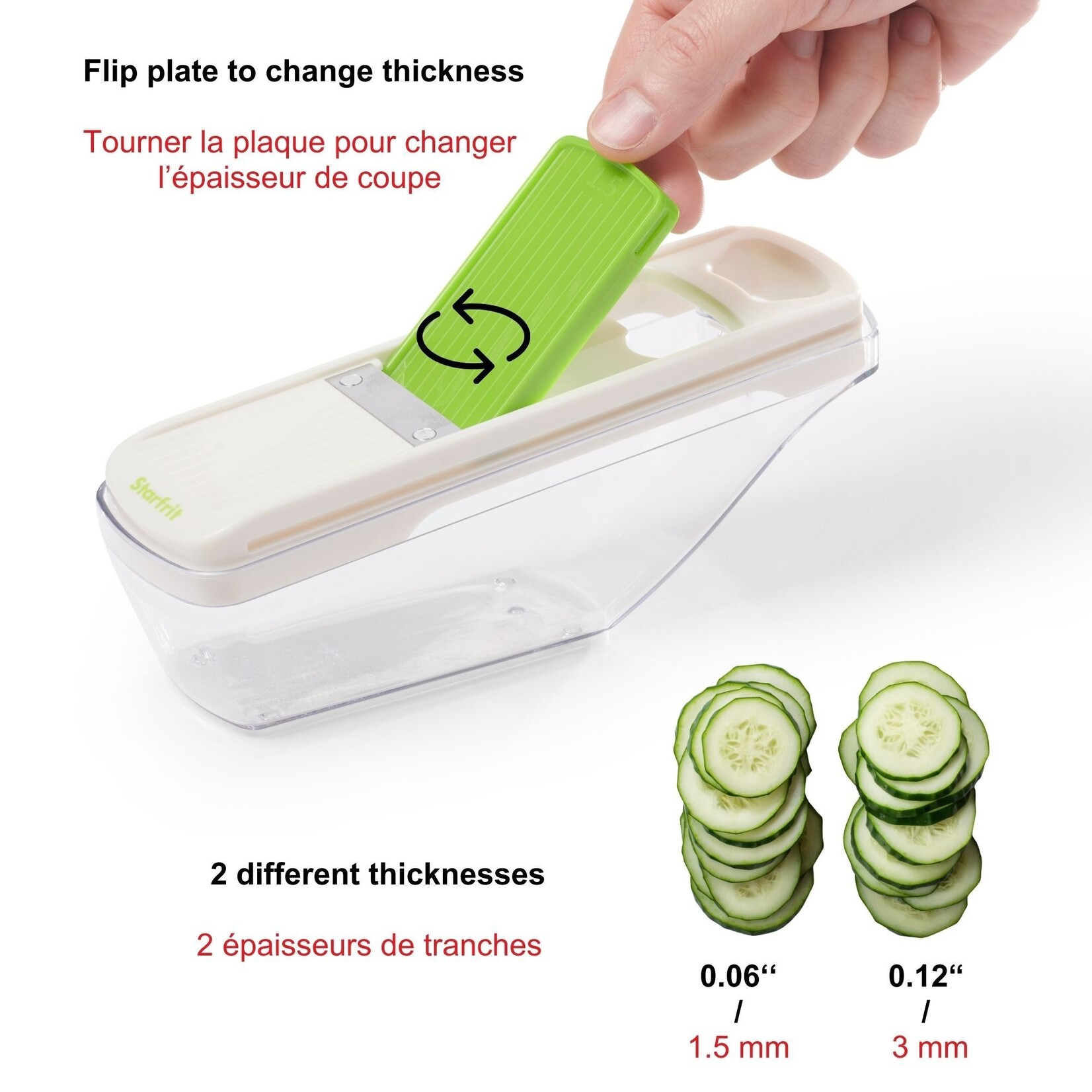 STARFRIT 92724 - MANDOLINE DE PRECISION COMPACTE STARFRIT