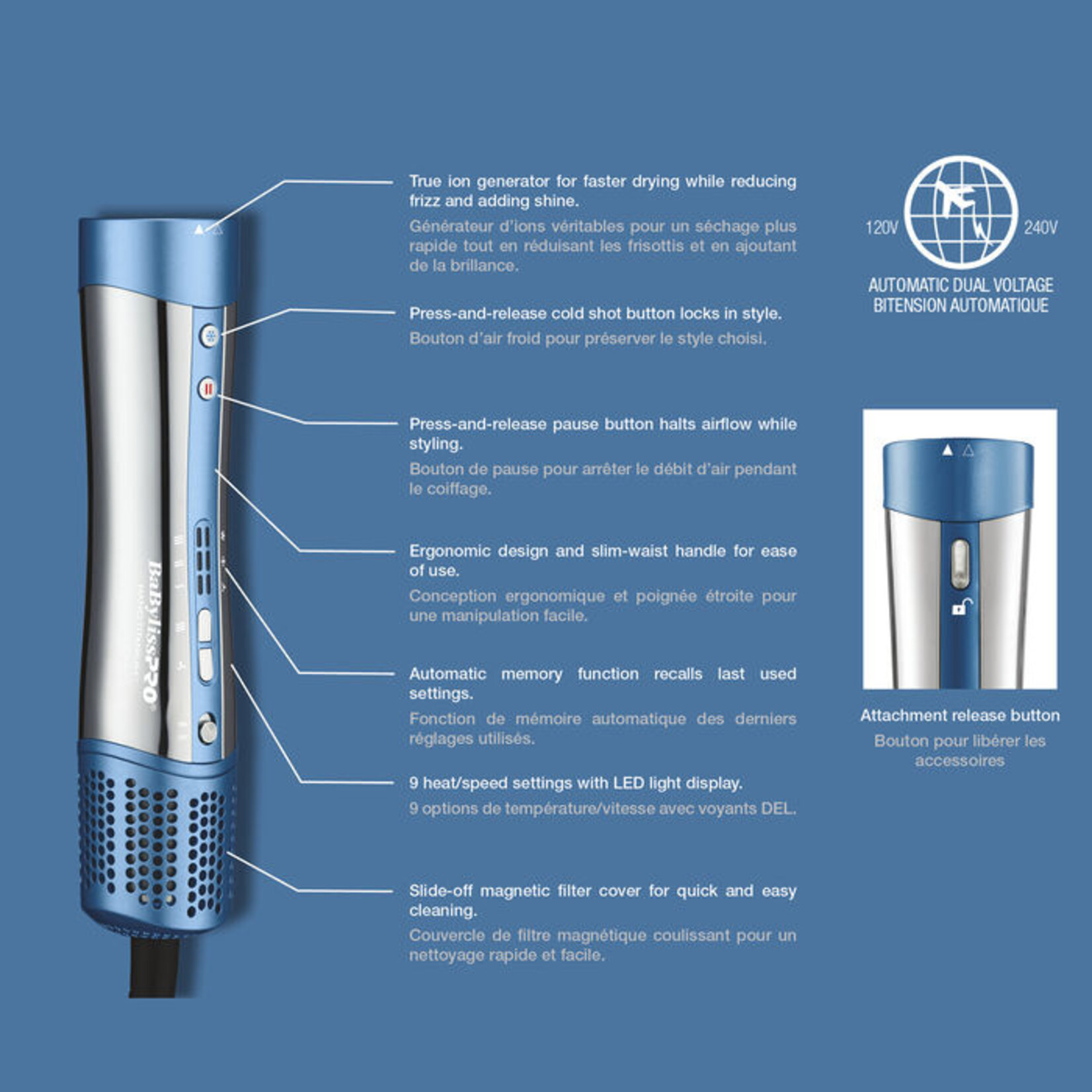 BABYLISS PRO BNTSS-5PKC - SECHOIR MULTI-COIFFANT IONIQUE BABYLISSPRO