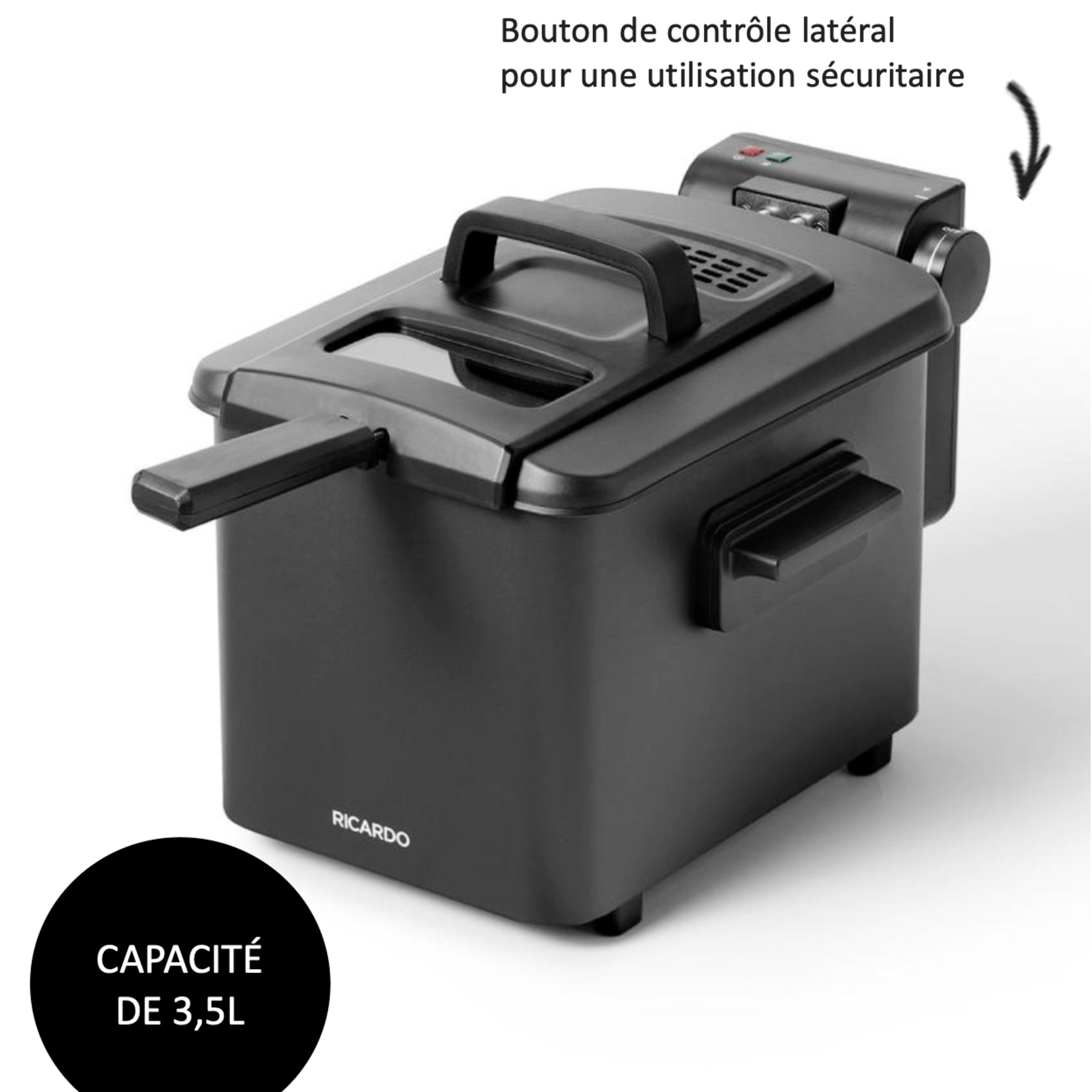 RICARDO 63465  -  FRITEUSE À L'HUILE 3.5L RICARDO