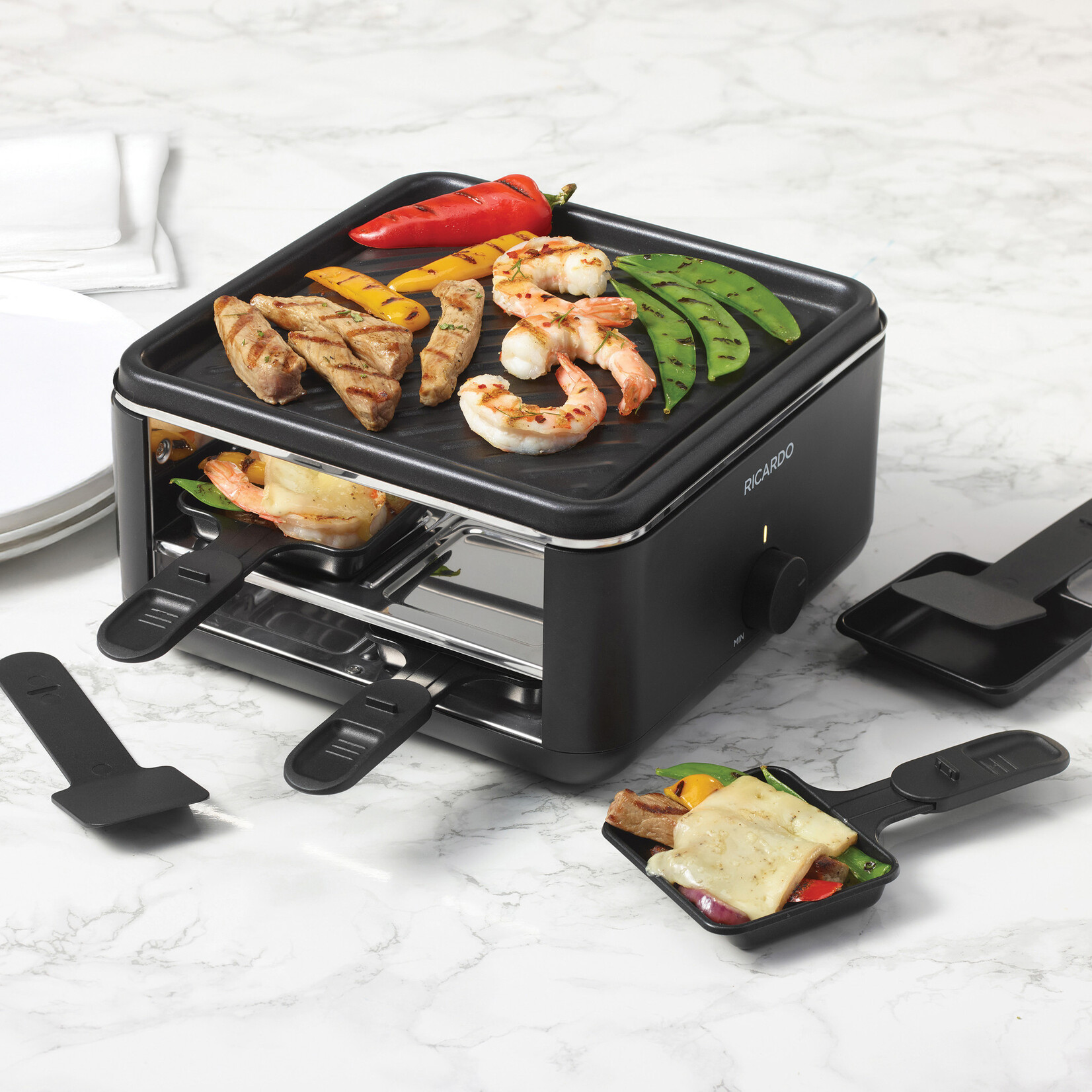 RICARDO 63462 - RACLETTE REVERSIBLE 4 PERSONNES RICARDO ND