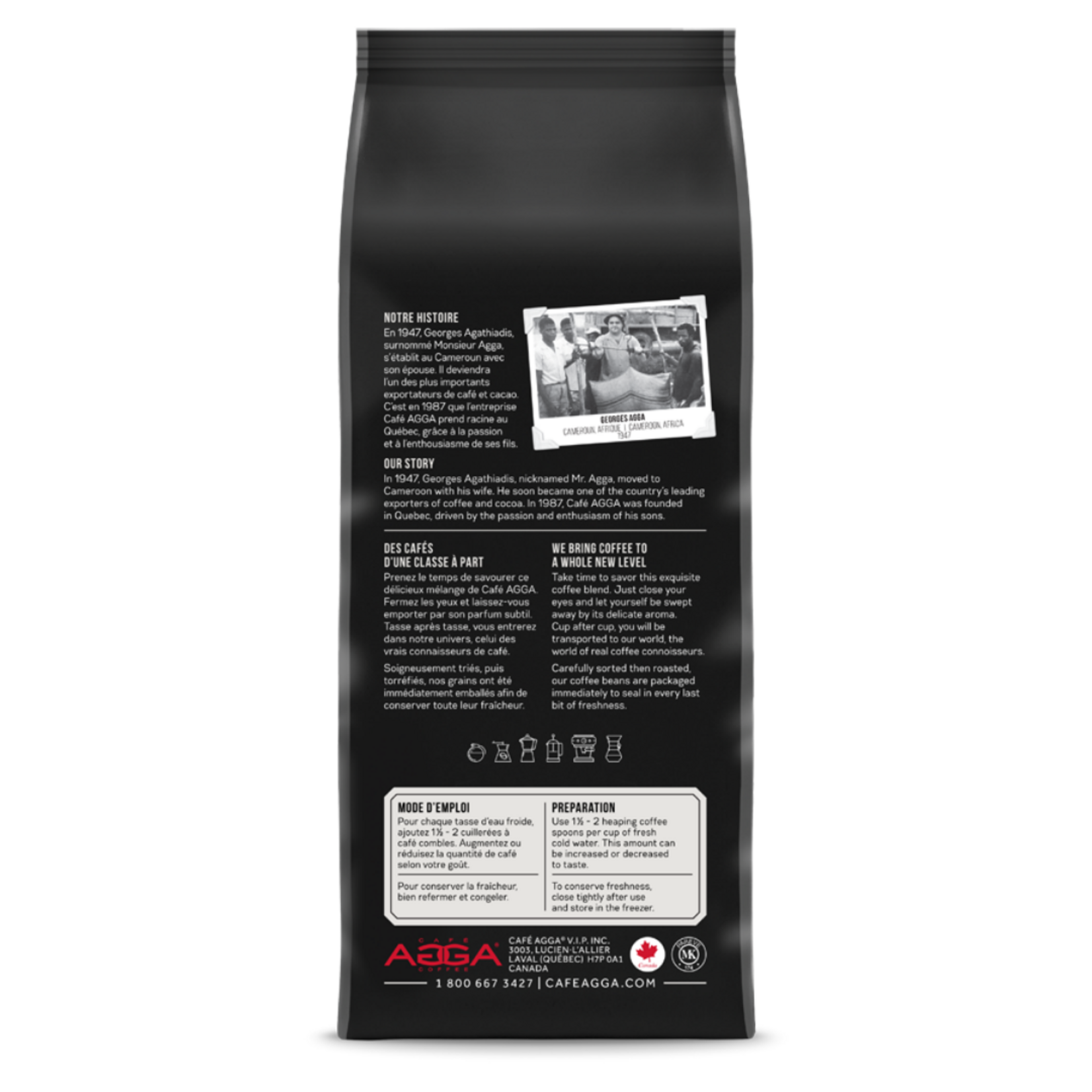 AGGA CB510000G03 - CAFE CREMA BARISTA GRAINS 1KG AGGA