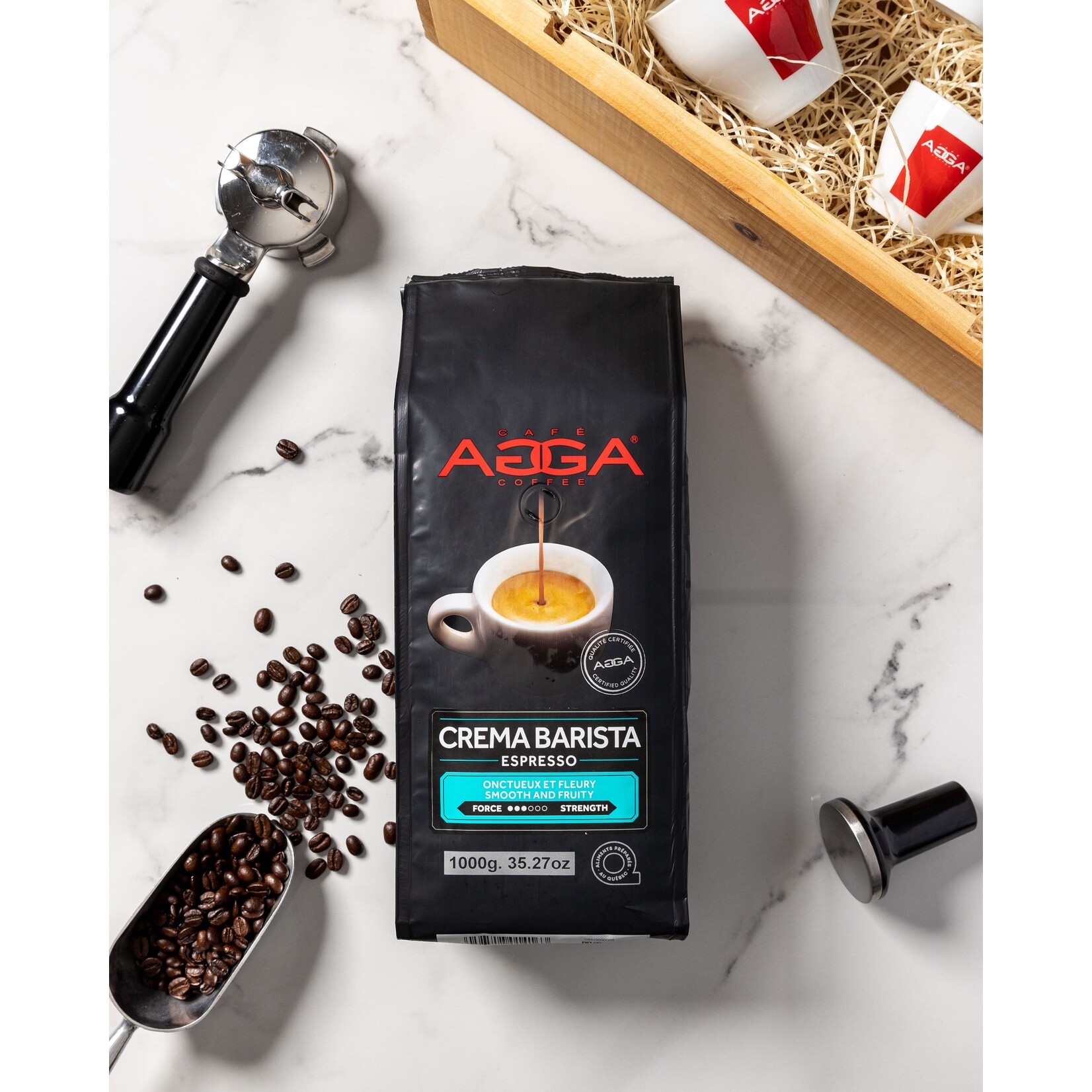 AGGA CB510000G03 - CAFE CREMA BARISTA GRAINS 1KG AGGA
