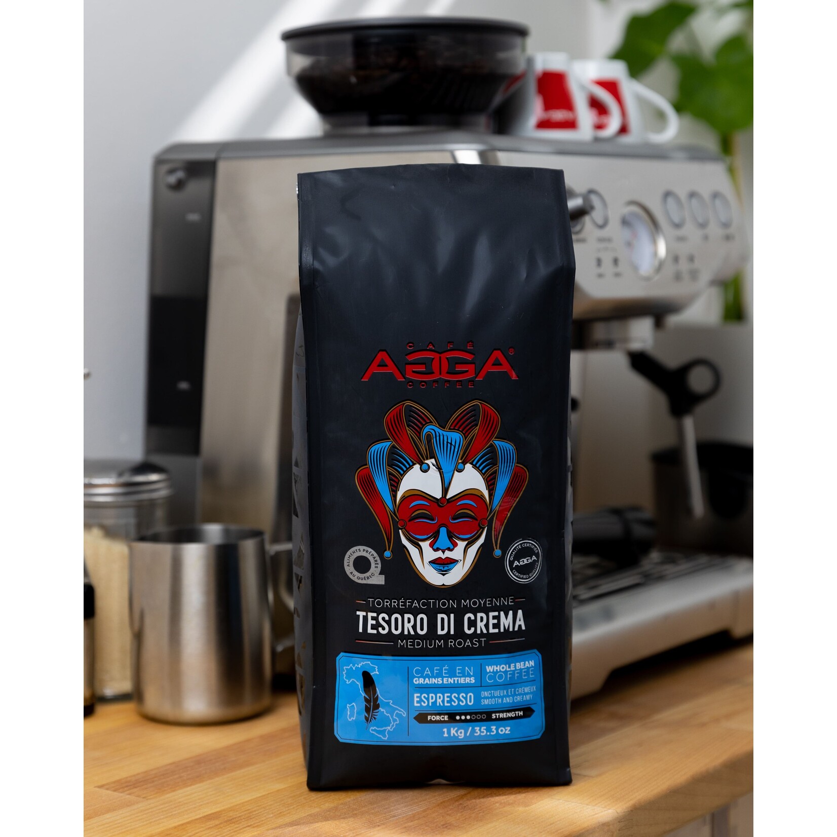 AGGA TE510000G08 - CAFE TESORO DI CREMA BIO GRAINS 1KG AGGA