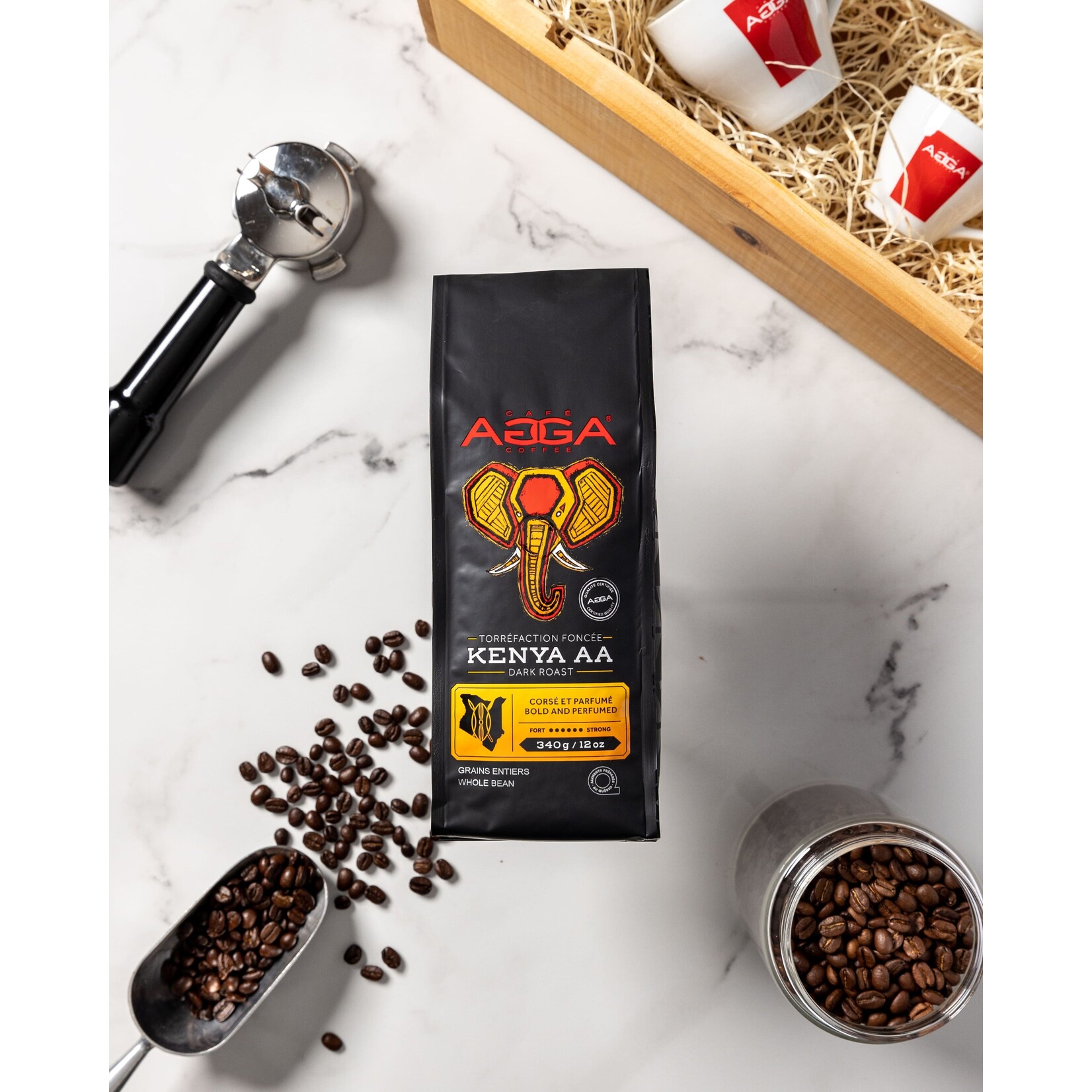 AGGA KE834000G15 - CAFE KENYA AA GRAINS 340G AGGA