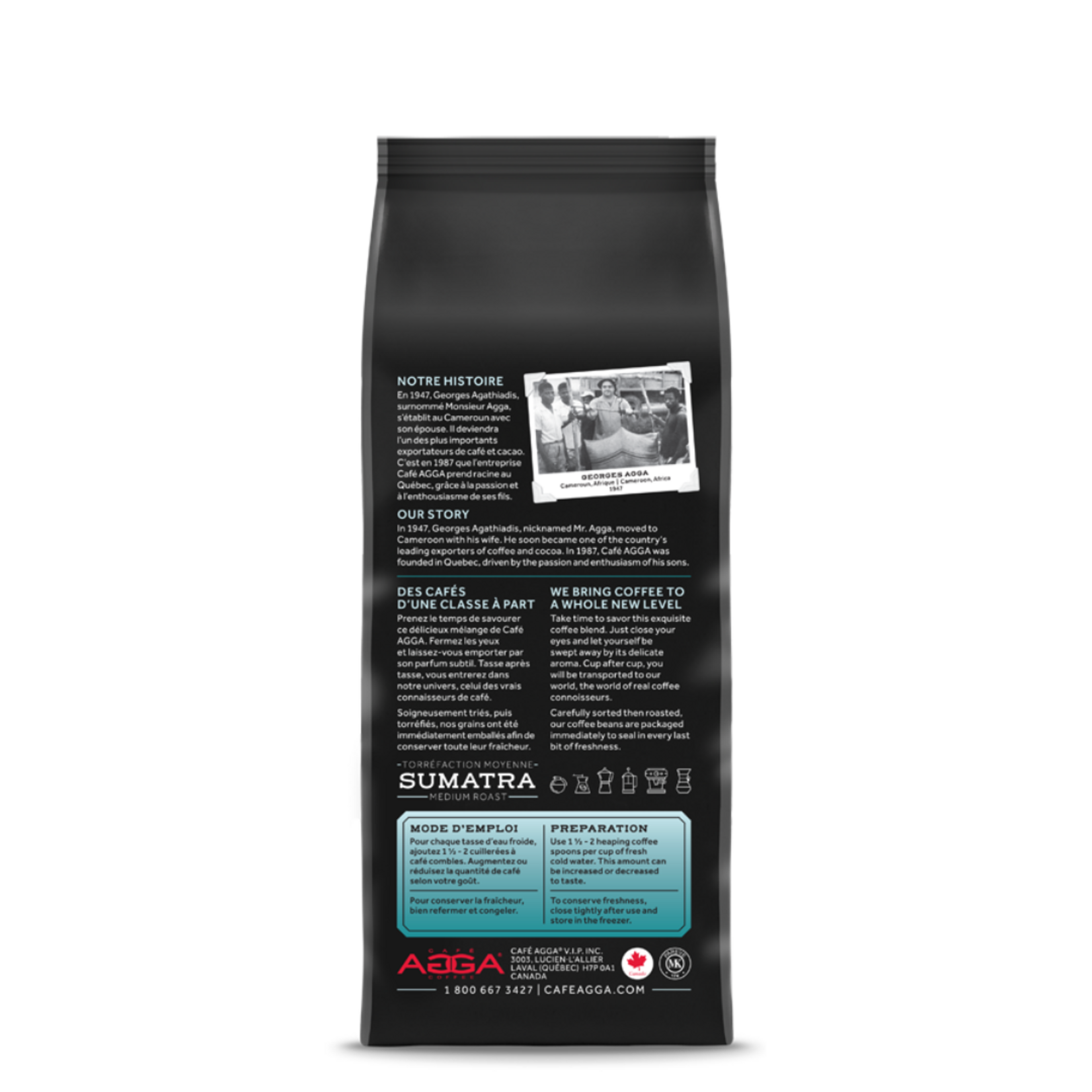 AGGA IS834000G04 - CAFE SUMATRA BIO GRAINS 340G AGGA