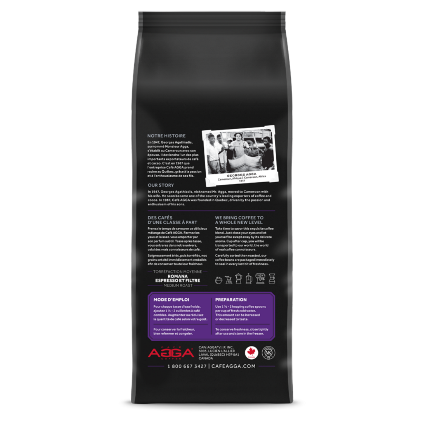 AGGA ER510000G03 - CAFE ROMANA GRAINS 1KG AGGA