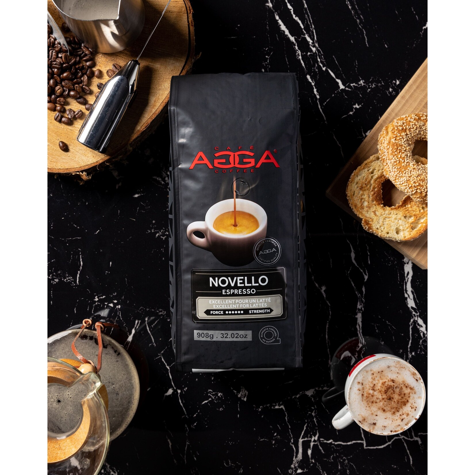 AGGA EN590800G15 - CAFE NOVELLO GRAINS 908G AGGA