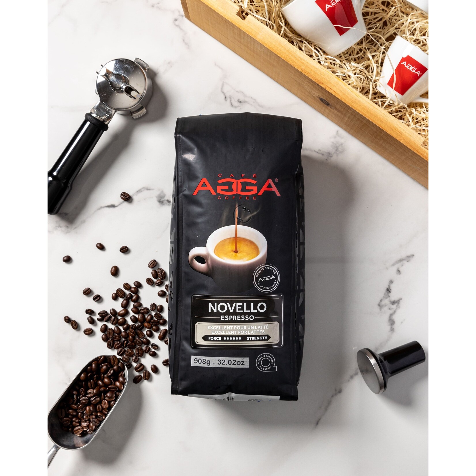 AGGA EN590800G15 - CAFE NOVELLO GRAINS 908G AGGA