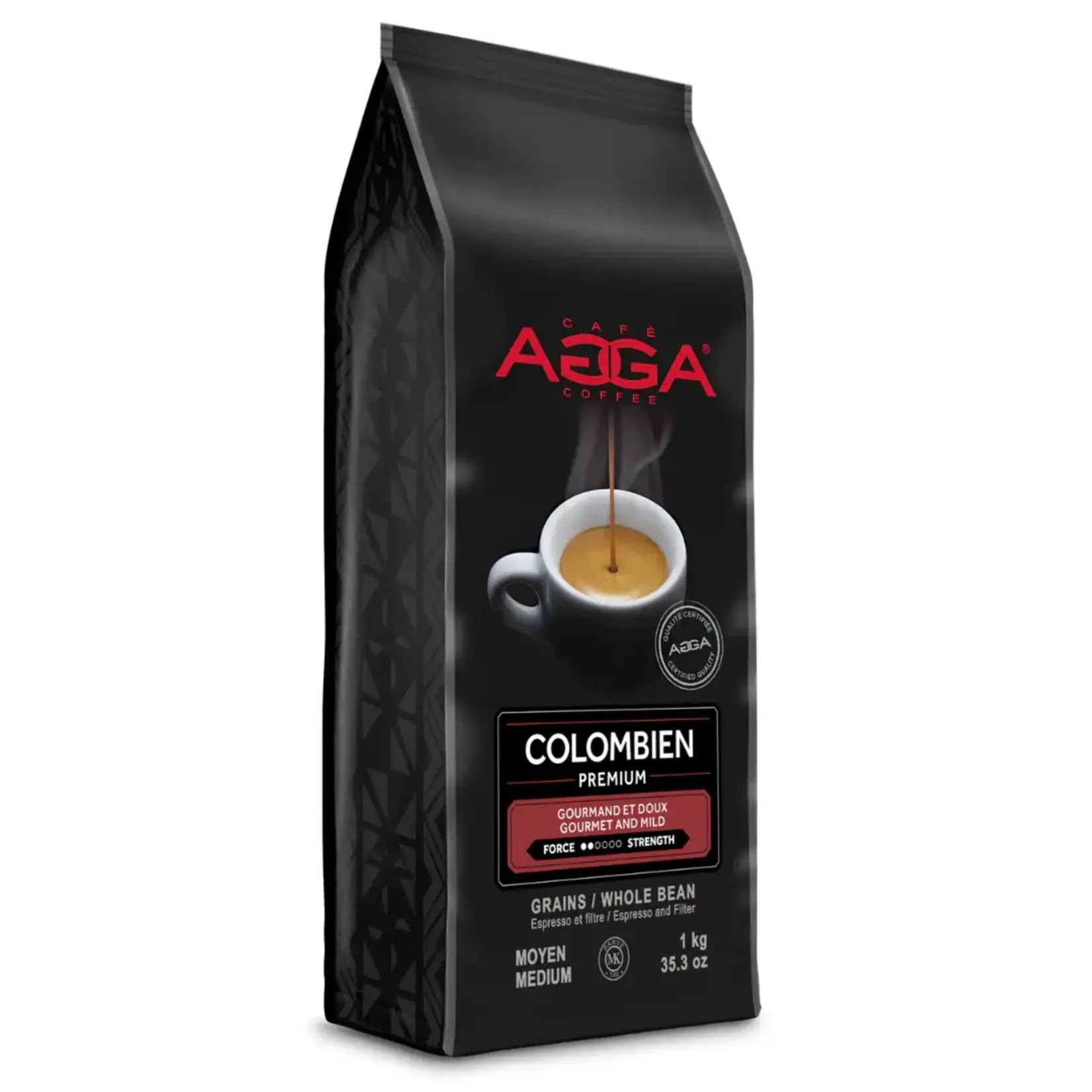 AGGA CE510020G03 - COLOMBIEN PREMIUM EN GRAINS 1kg AGGA