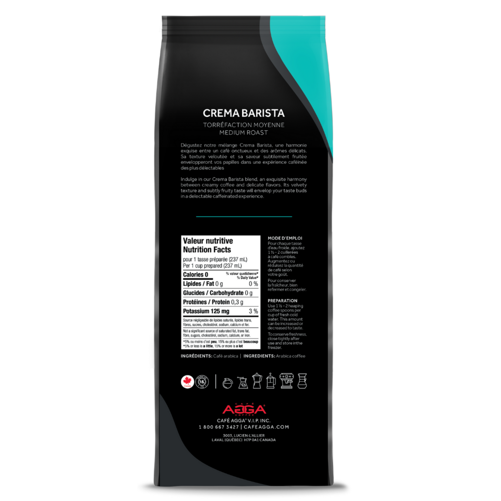 AGGA CB834000G03 - CREMA BARISTA EN GRAINS 340g AGGA