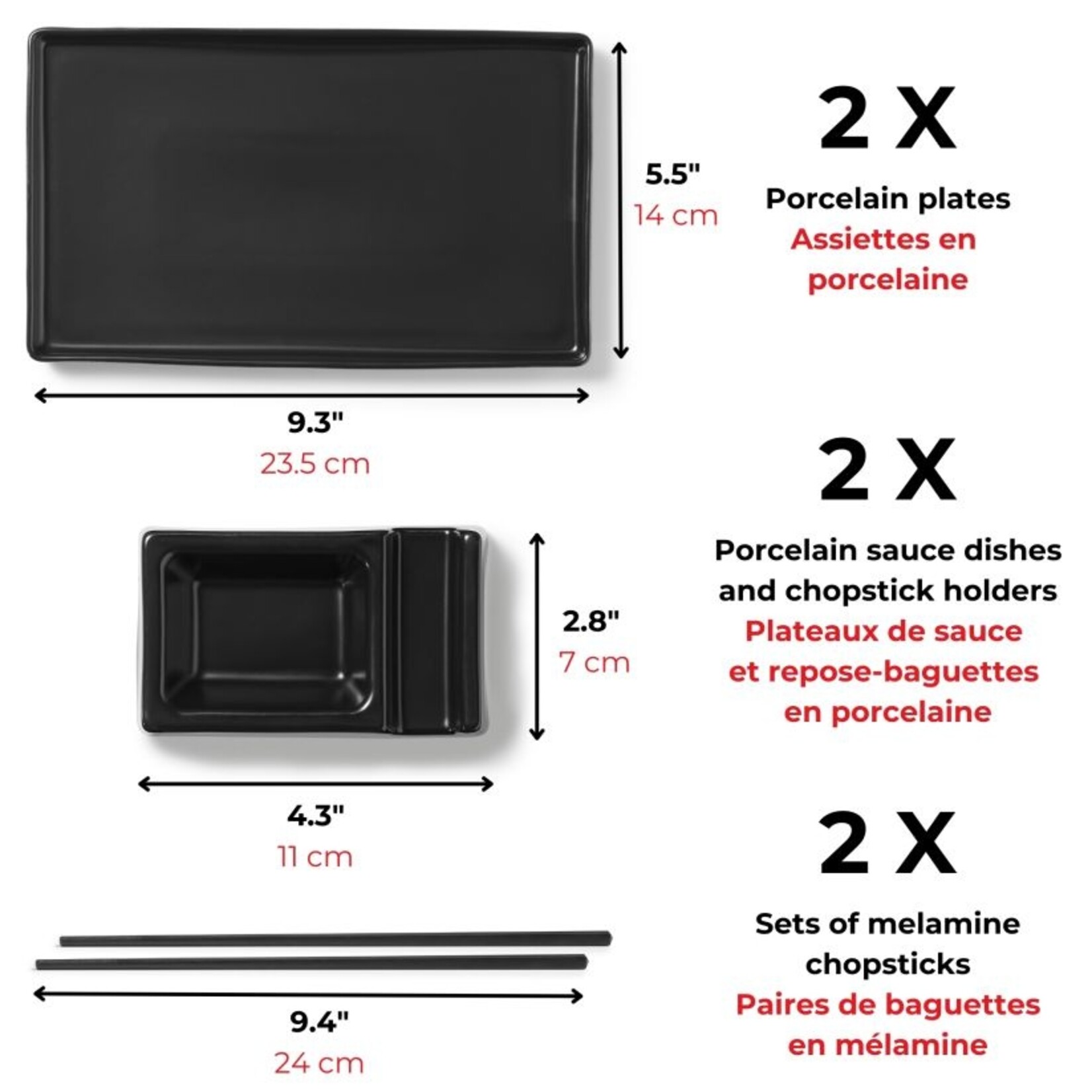 STARFRIT 80250 - ENSEMBLE POUR SUSHI 8 PIECES GOURMET BISTRO