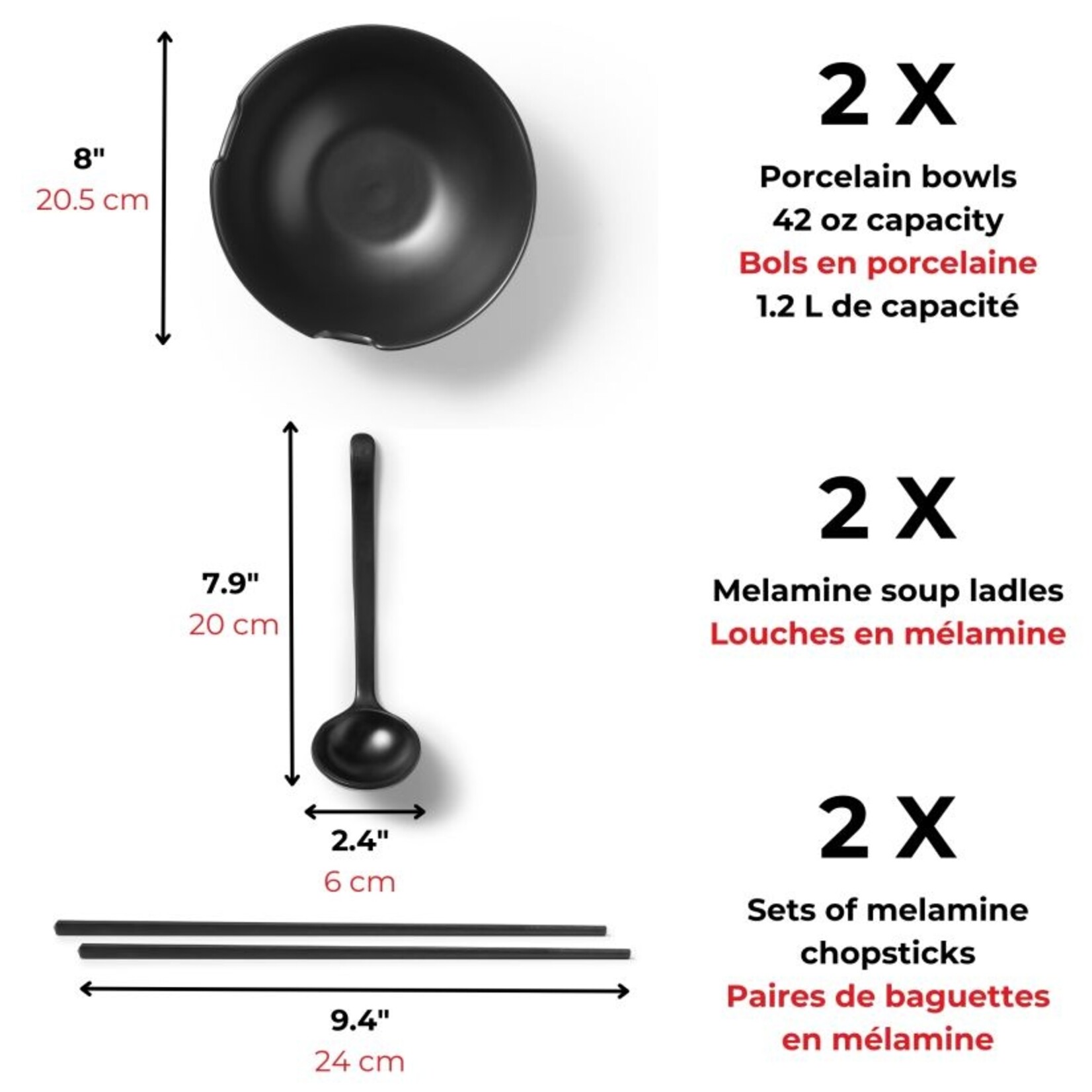 STARFRIT 80251 - ENSEMBLE POUR RAMEN 8 PIECES GOURMET BISTRO