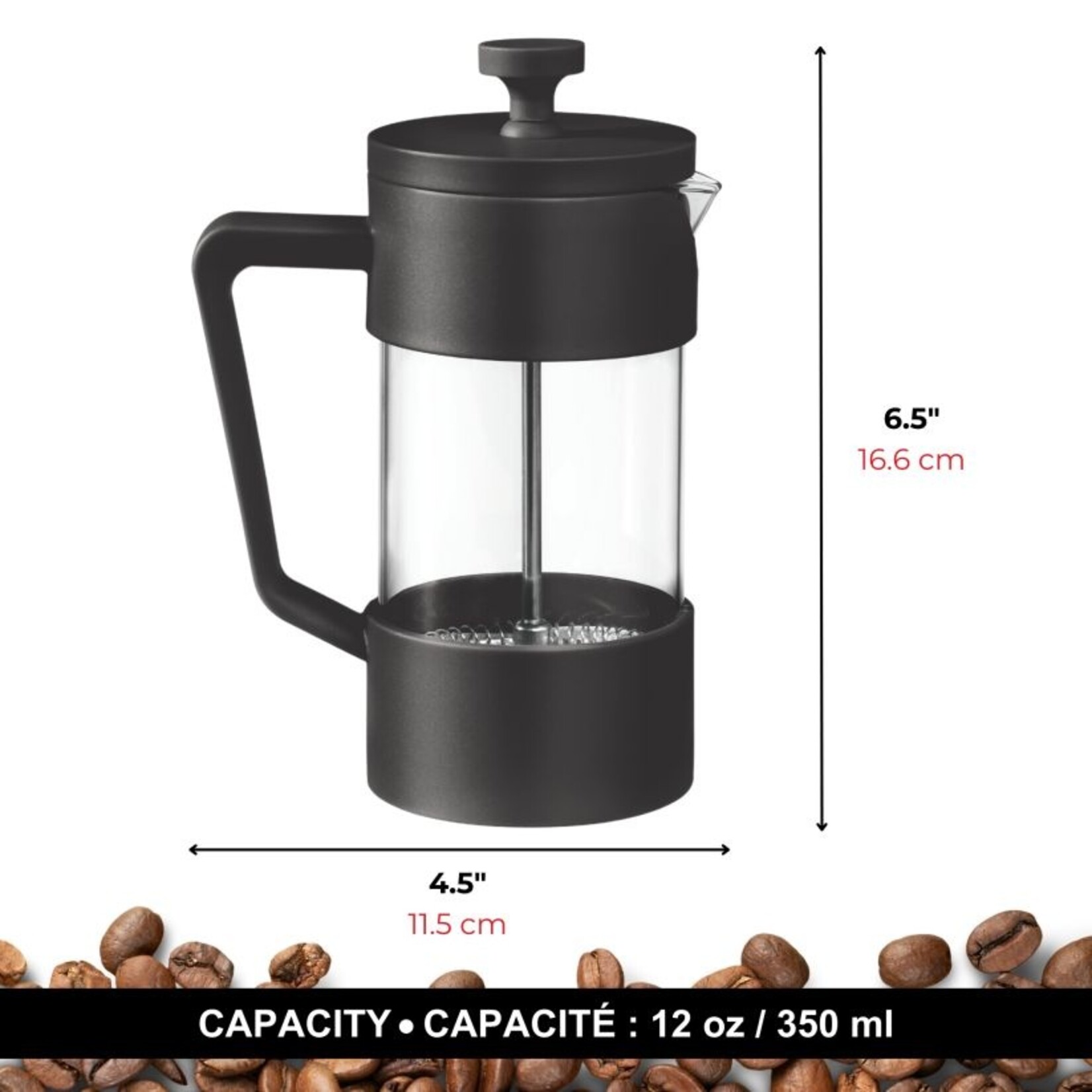 STARFRIT 80672 - CAFETIERE A PISTON 350ml/12oz NOIRE GOURMET