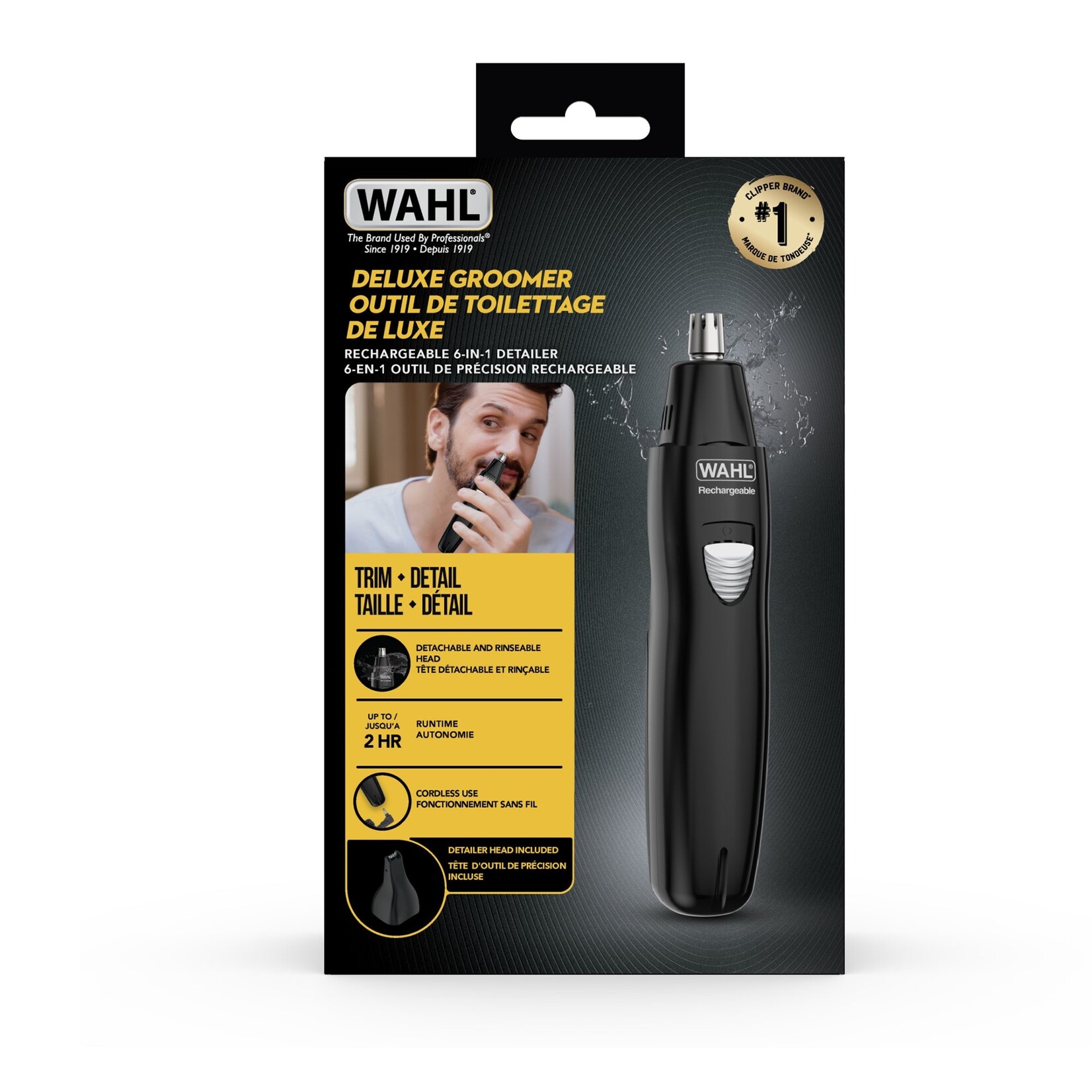 WAHL 5556 - TONDEUSE NEZ-OREILLE RECHARGEABLE 6 EN 1 WAHL