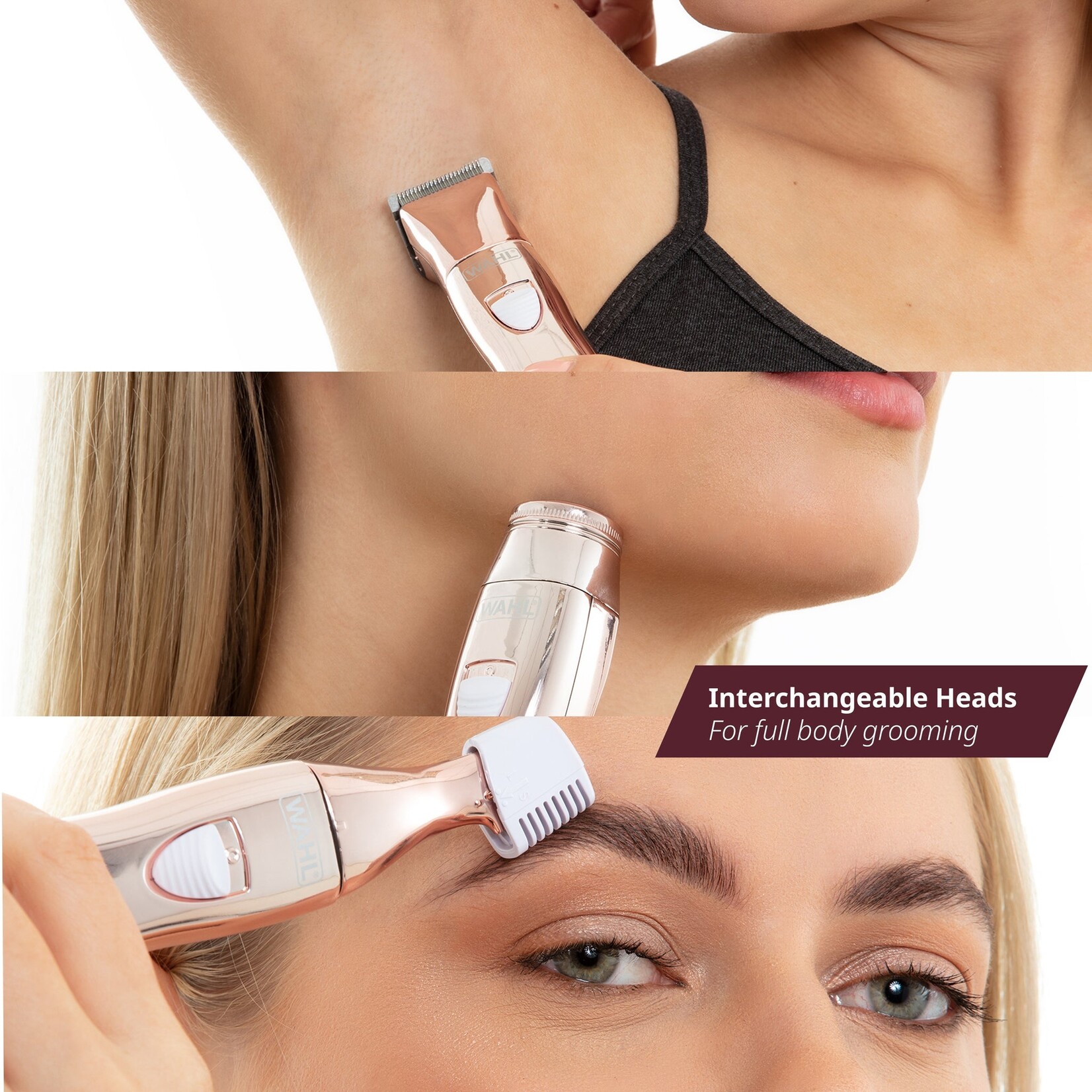 WAHL 5537 - TONDEUSE RECHARGEABLE 3 EN 1 OR ROSE WAHL